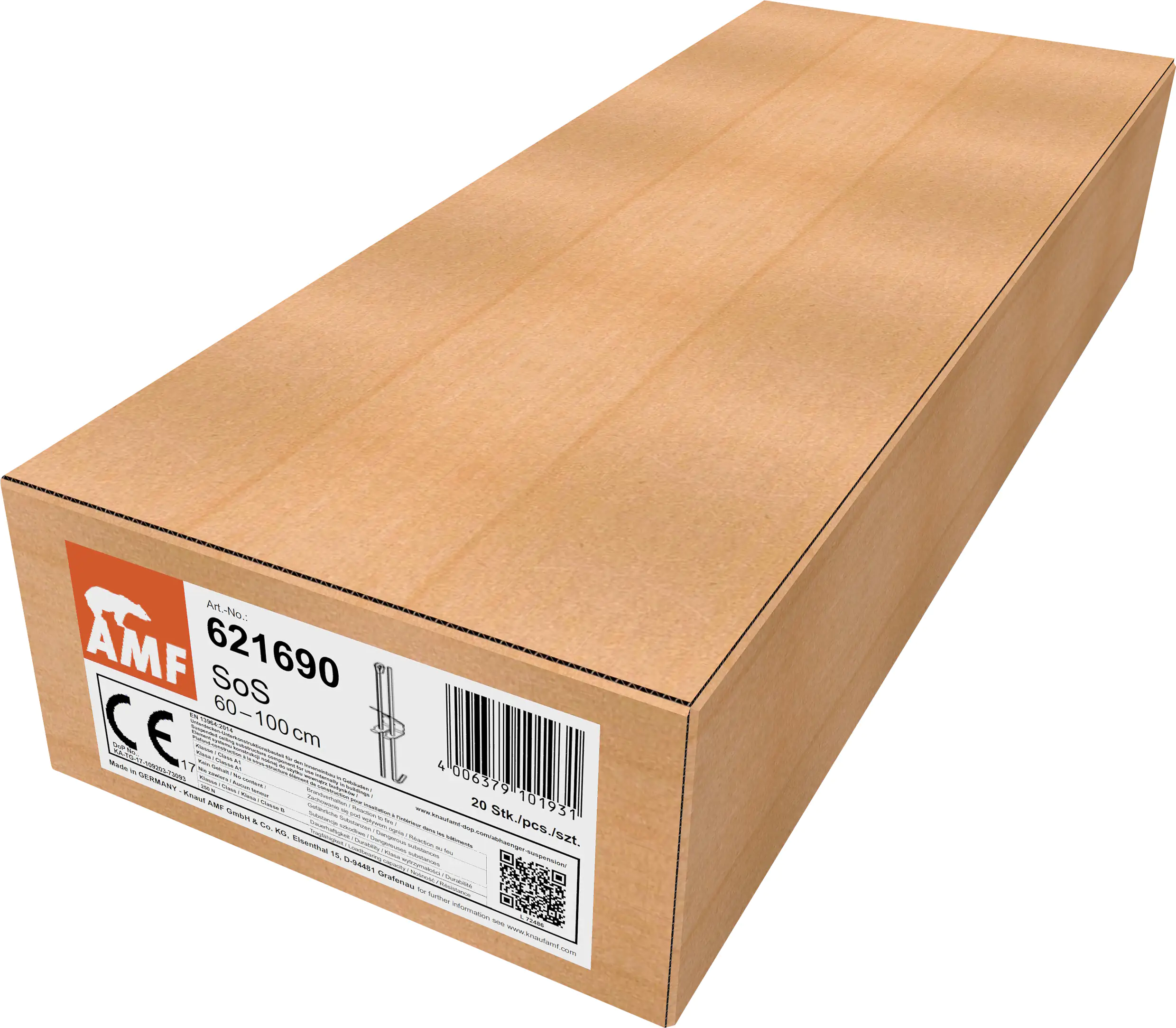 Knauf Schnellabhängung Haken und Draht 520 - 990 mm 20 Stück