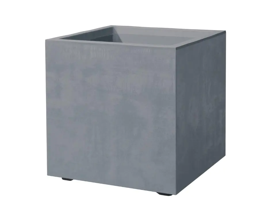 Deroma Pflanzkasten Quadro Millenium 39 x 39 x 39 cm, Aschgrau