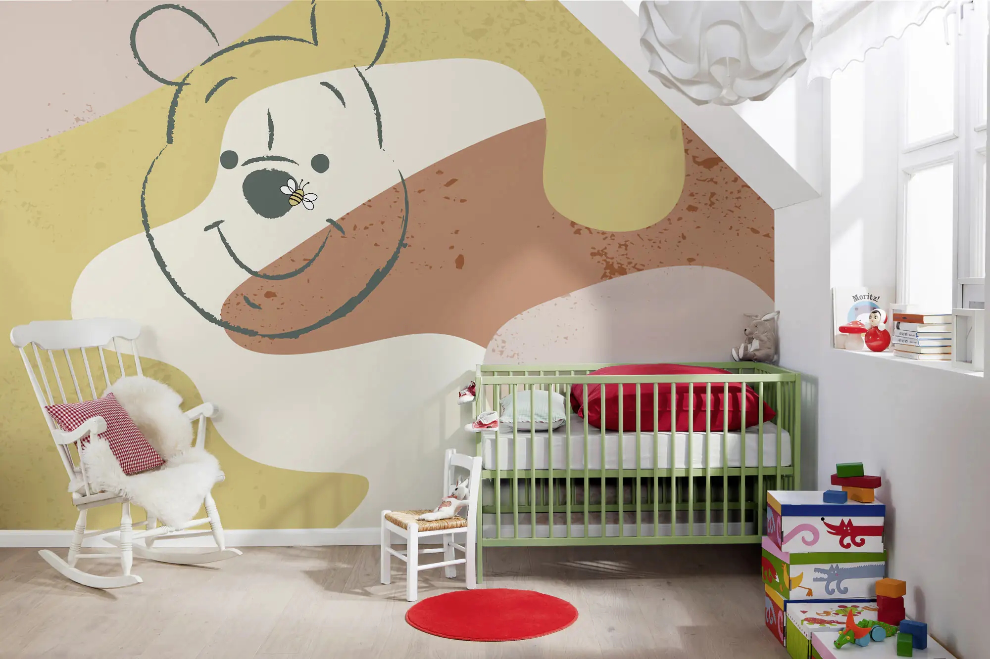 Komar Vlies Fototapete Winnie Pooh Bee 400 x 280 cm 