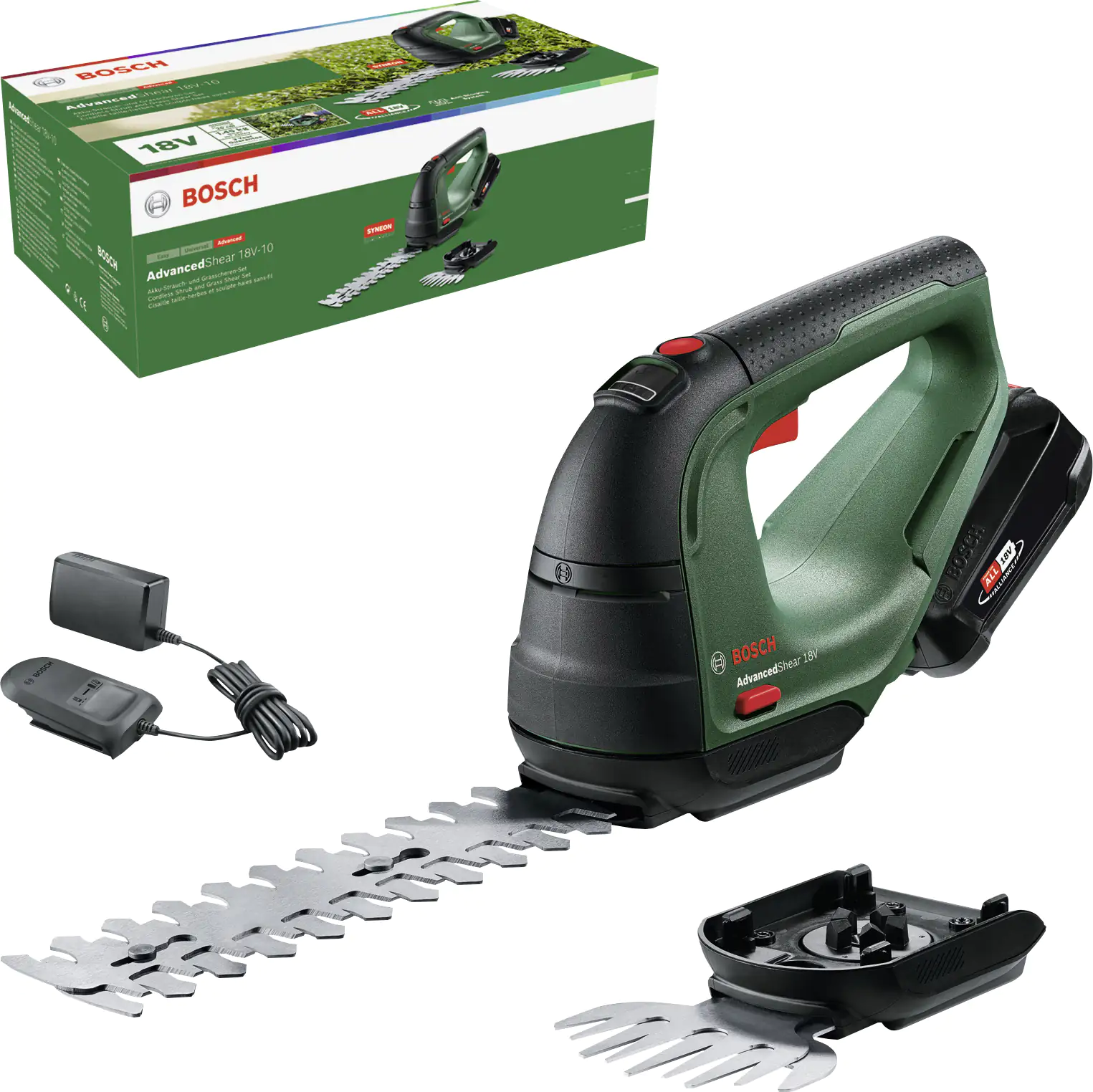 Bosch Akku-Strauch- und Grasscheren-Set AdvancedShear 18V-10 18 V, 2,0 Ah Bosch Akku-Strauch- und Grasscheren-Set AdvancedShear 18V-10 18 V, 2,0 Ah