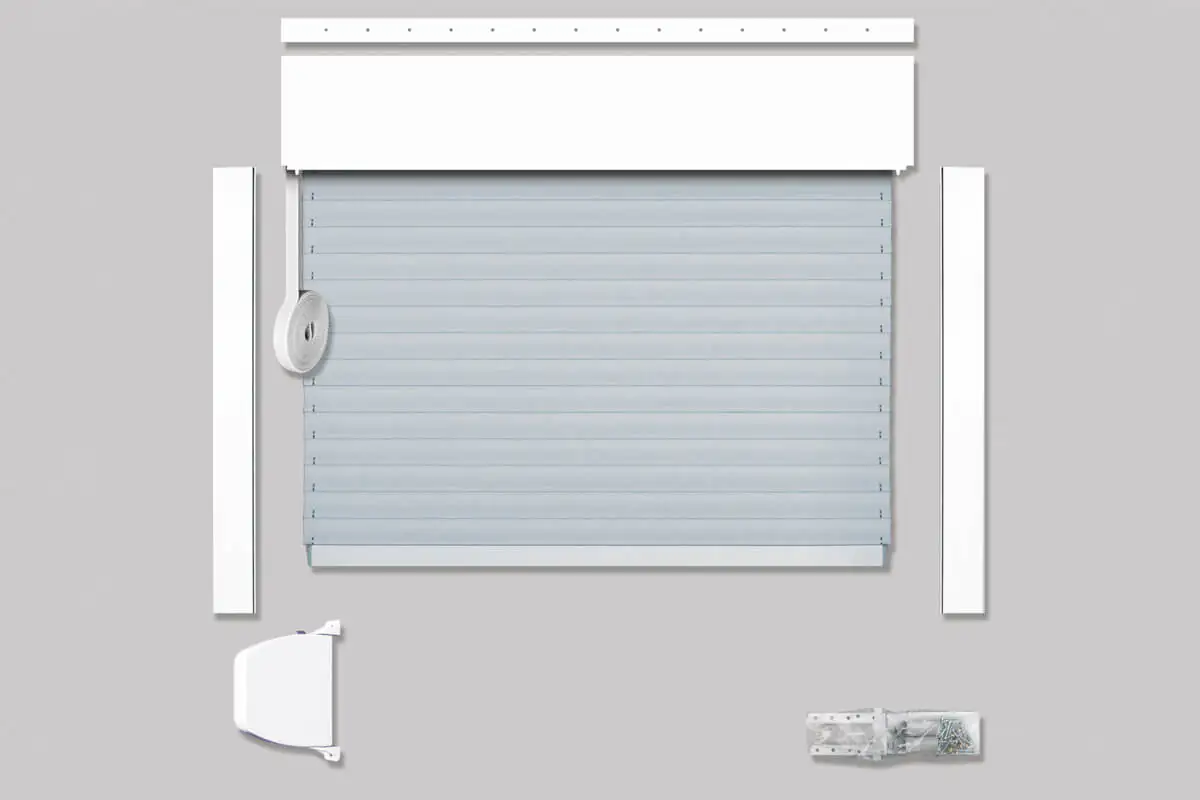 Schellenberg Aufsatzrollladen SB weiß/grau 120 x 140 cm