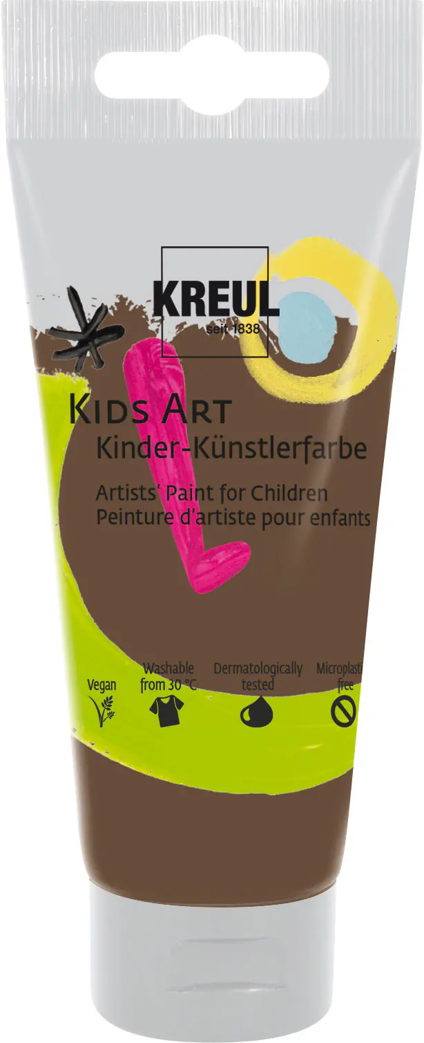 Kreul Kids Art Kinder-Künstlerfarbe dunkelbraun 75 ml