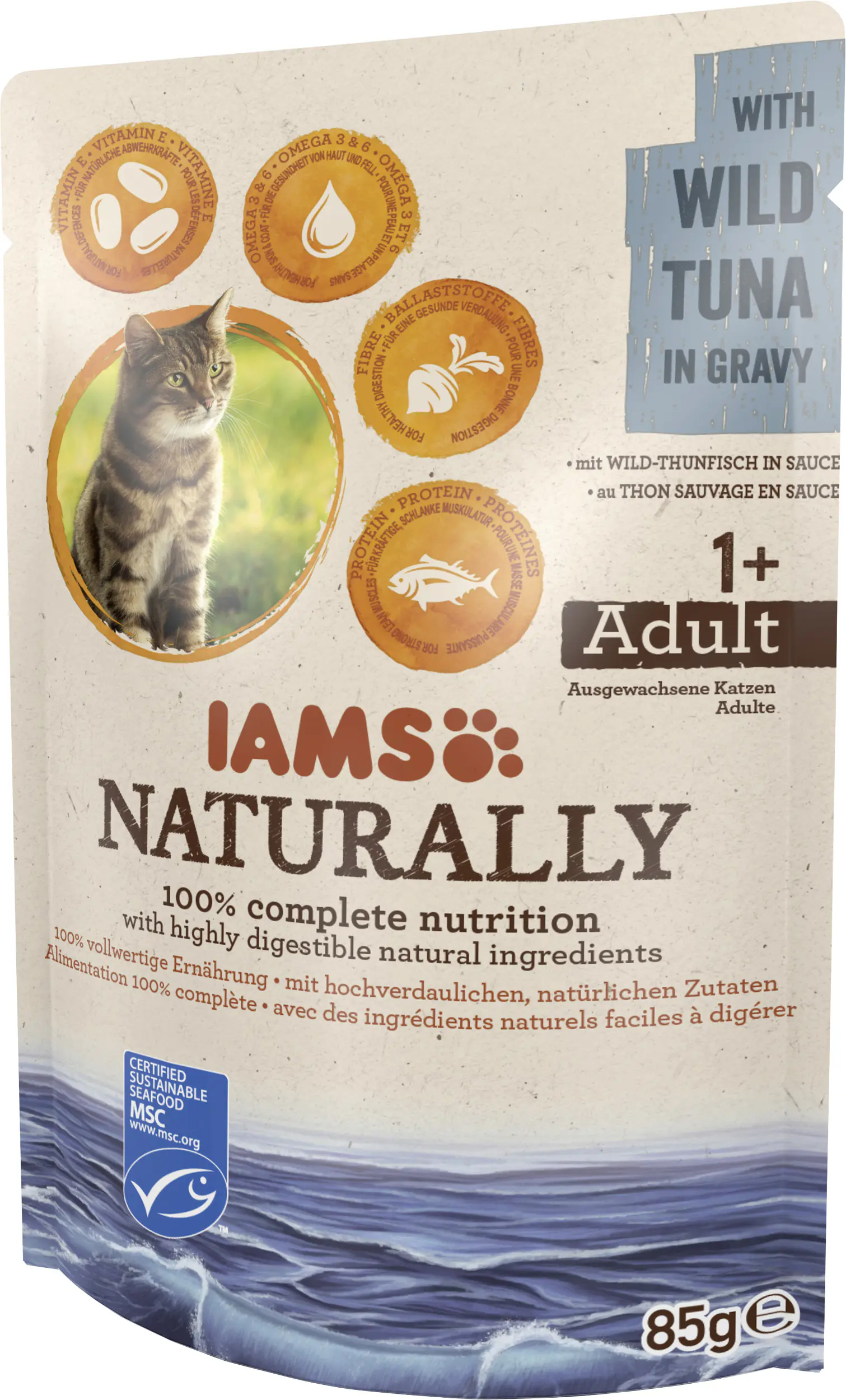IAMS Naturally Katze Erw. Thunfisch 85g 85g