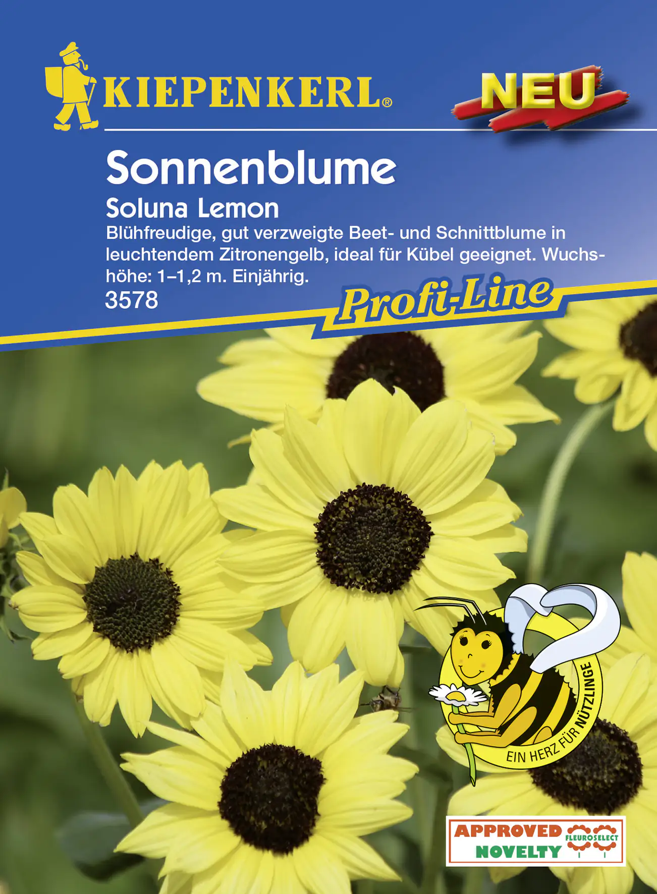Kiepenkerl Sonnenblume Soluna Lemon Inhalt reicht für ca. 25 Pflanzen