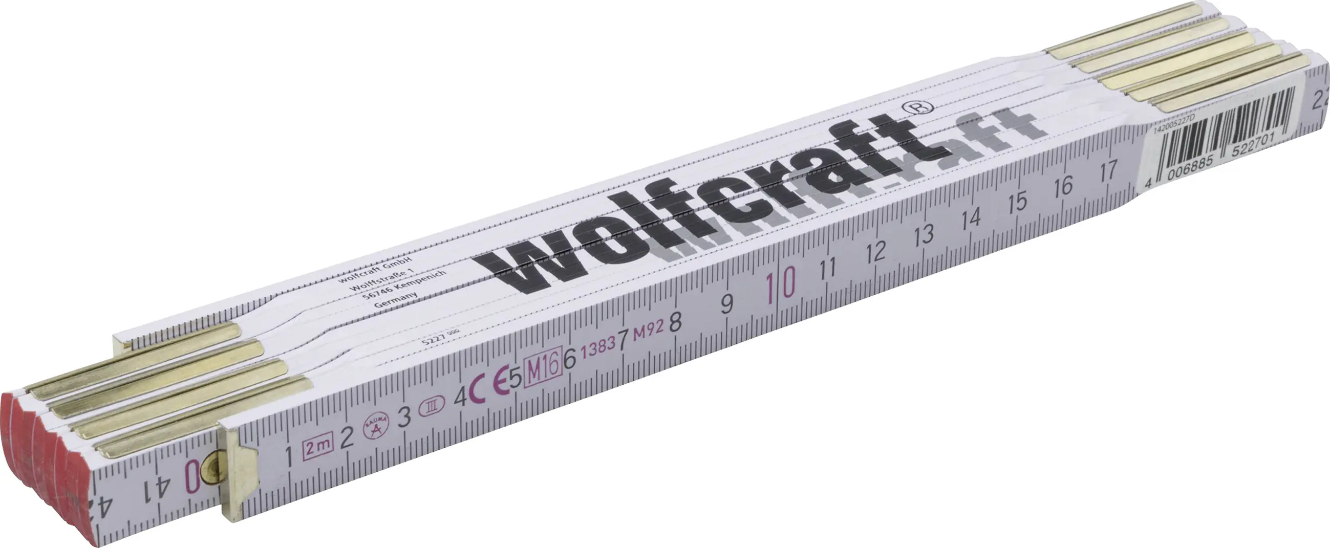 Wolfcraft Zollstock 2 m weiß