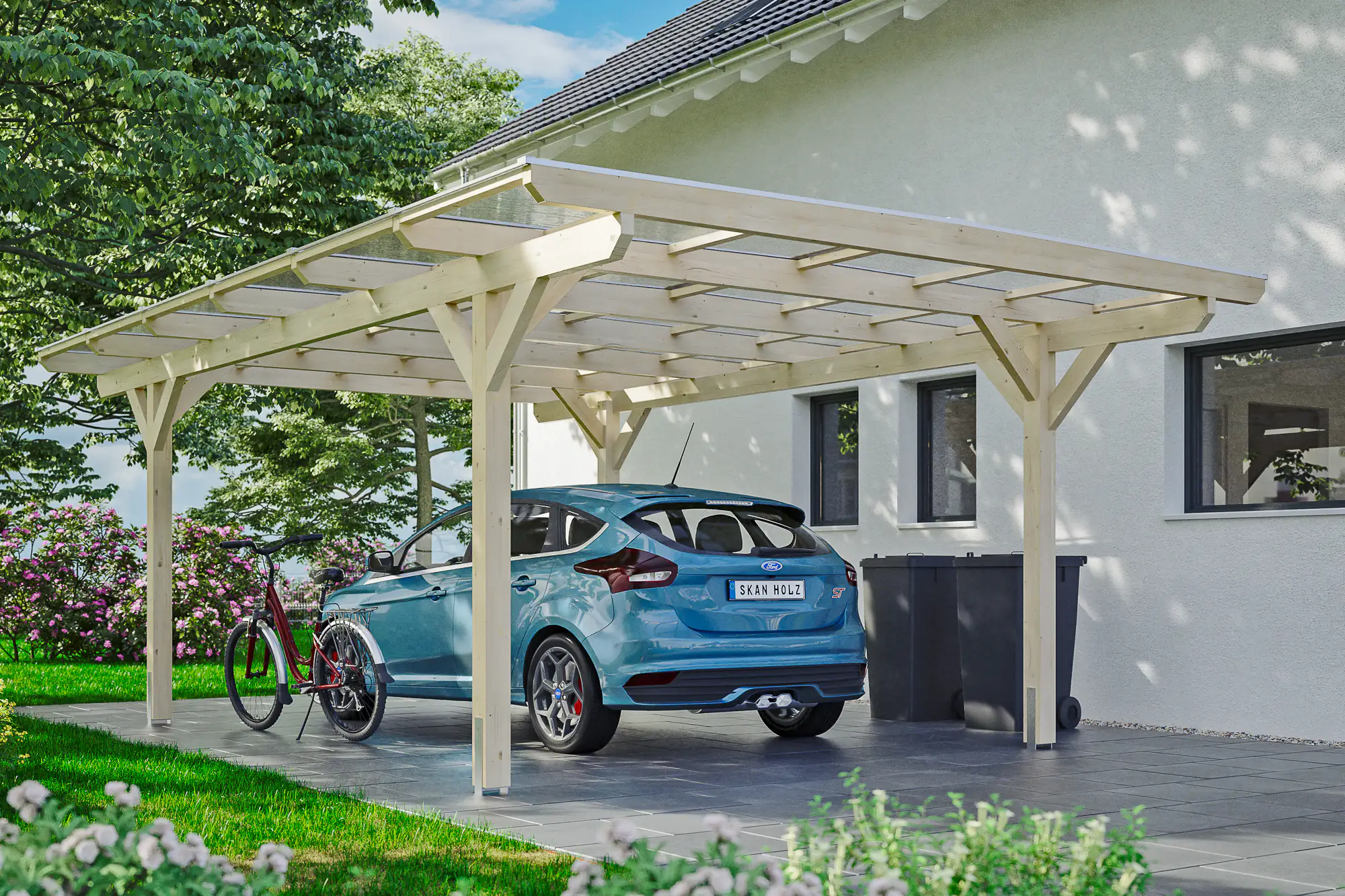 SKAN HOLZ Carport Odenwald 428 x 648 cm, natur