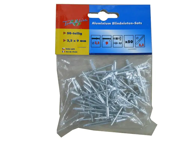 TrendLine Blindnieten-Set 3,2 x 9 mm 50-teilig TrendLine Blindnieten-Set 3,2 x 9 mm 50-teilig