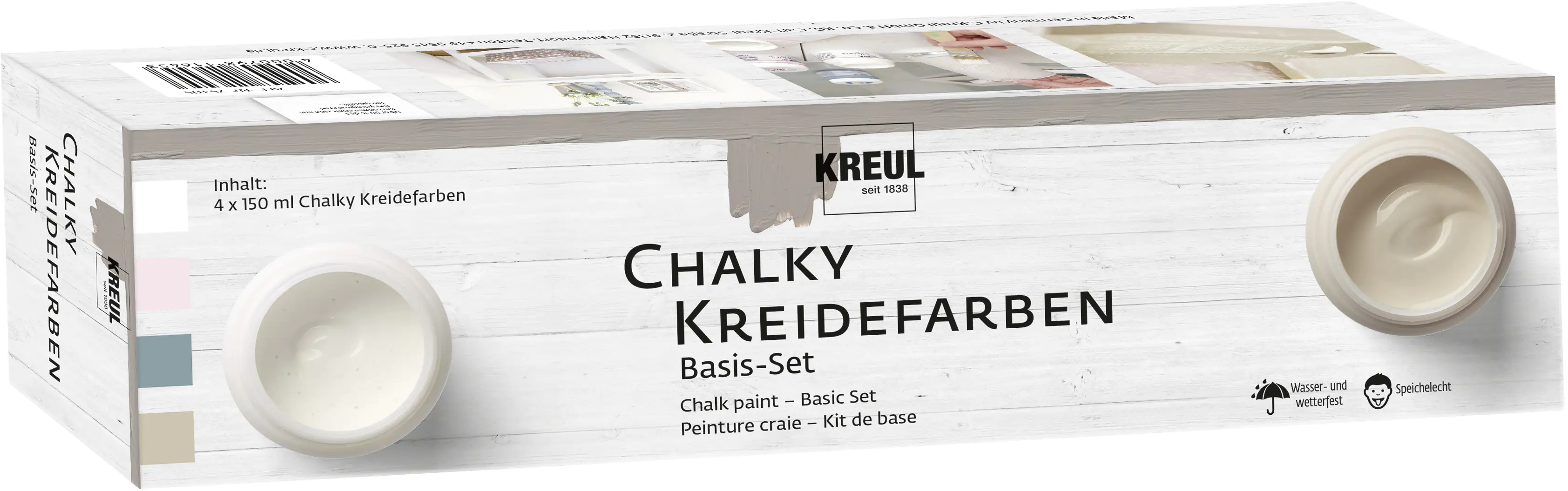 Kreul Chalky Kreidefarben Basis 4er Set 150 ml