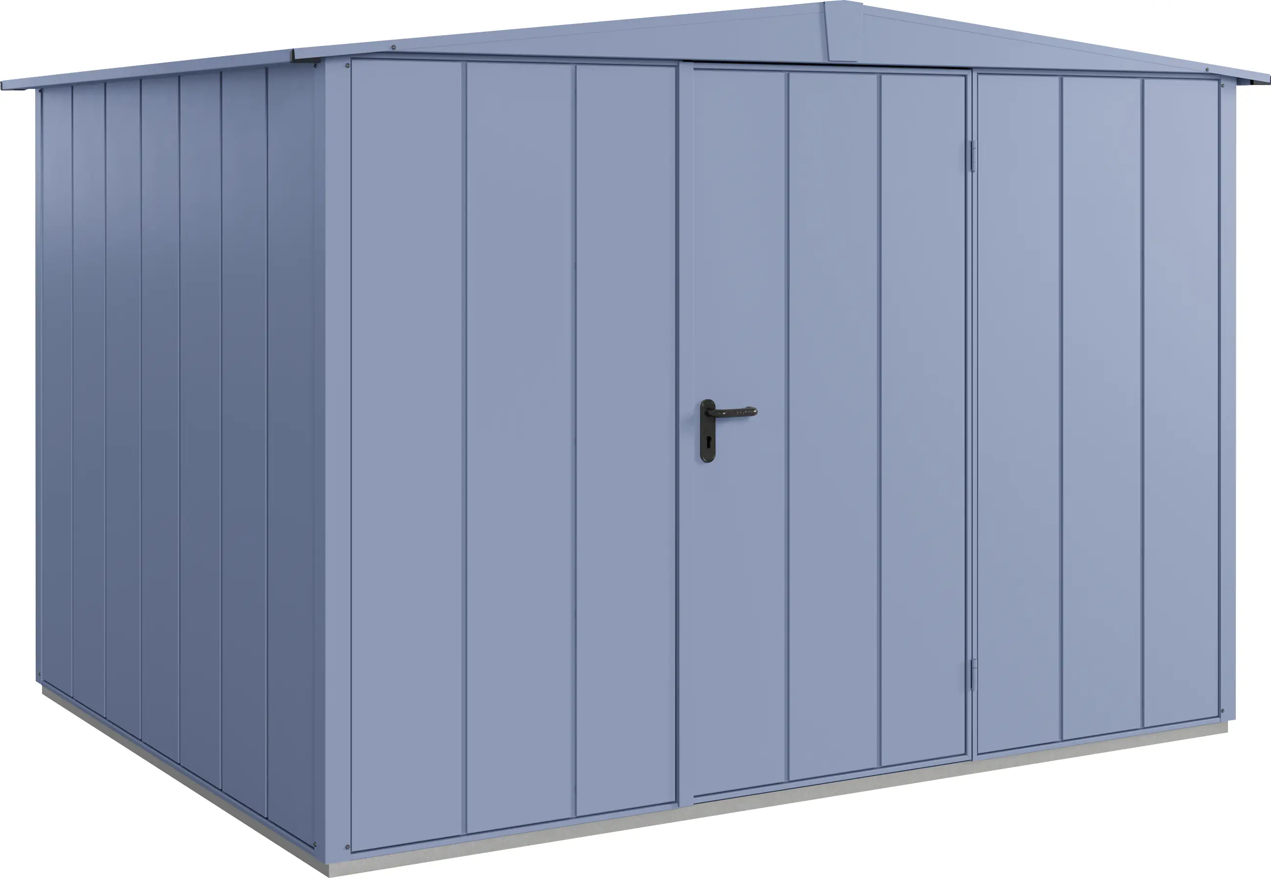 EcoStar Gerätehaus Elegant-S Typ 3 taubenblau 1 flg 323,6 x 247,7 cm