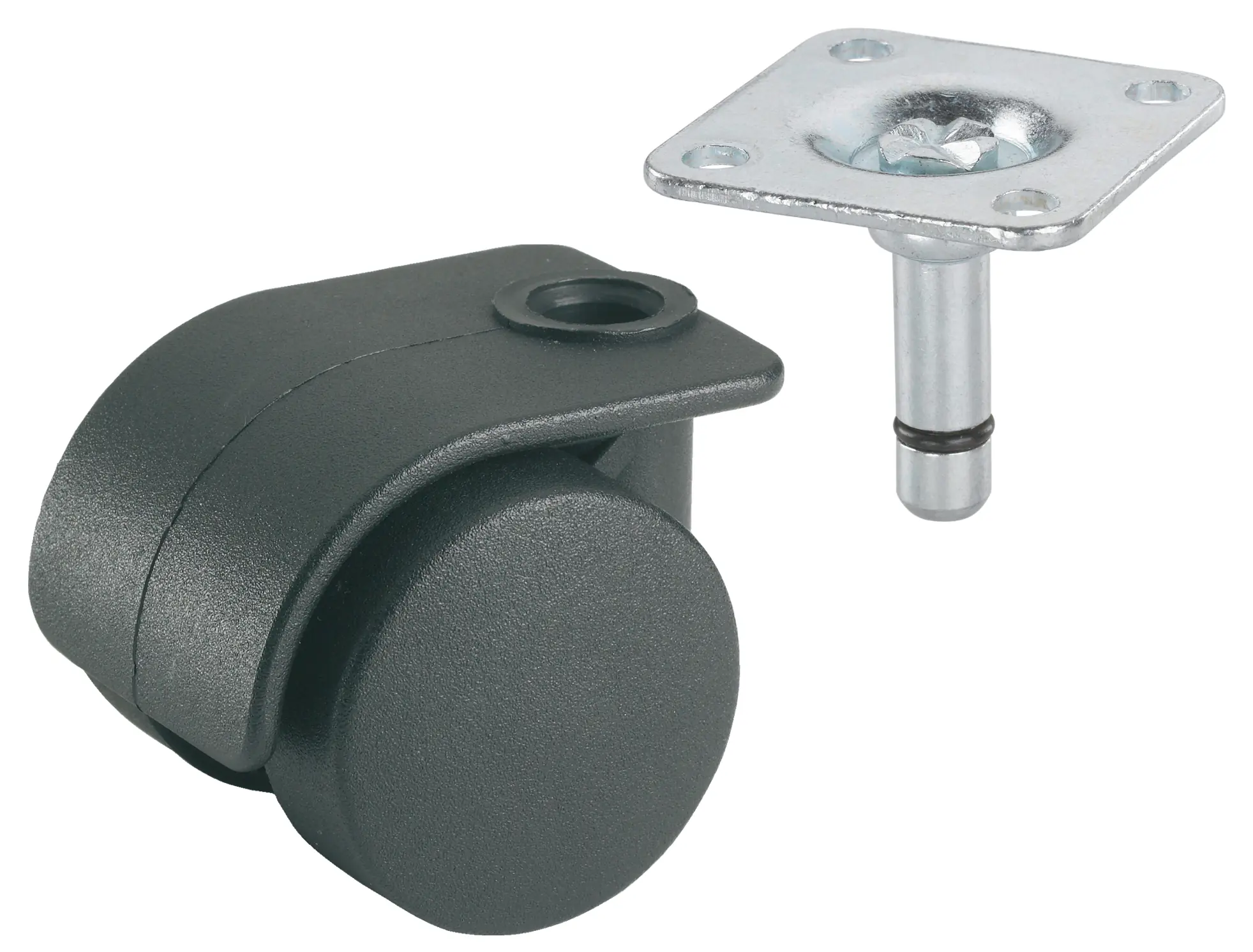 Containerrolle Ø 35 mm für normale Böden Tragkr. 70 kg 