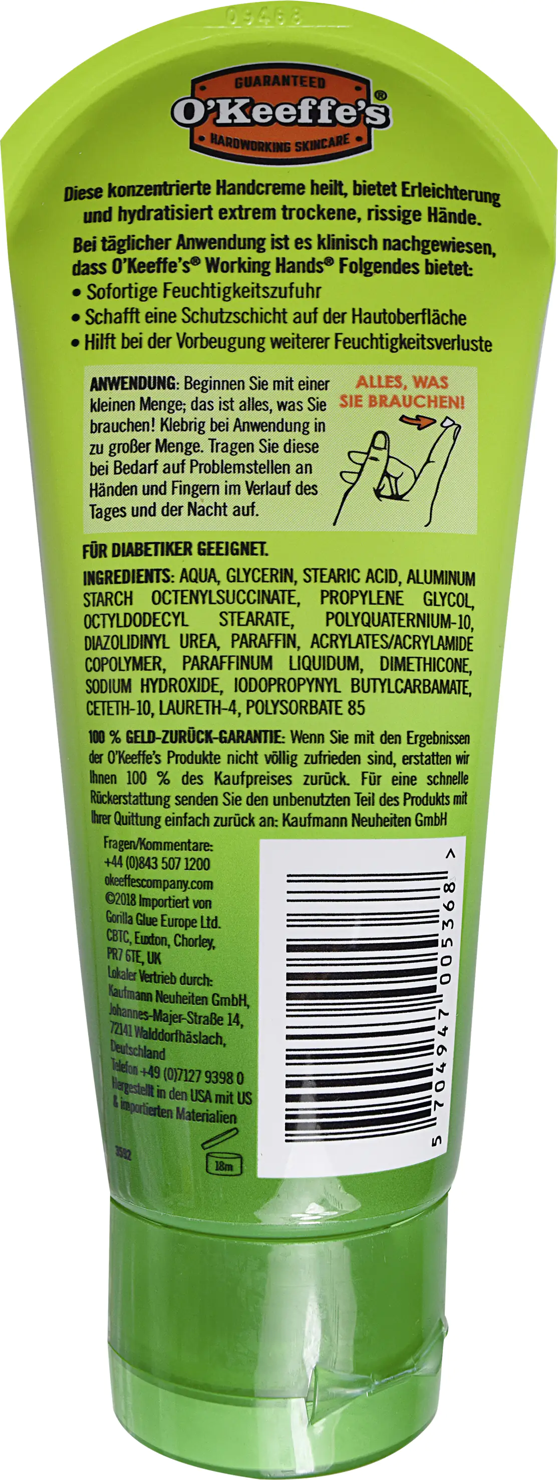 O`Keeffe`s Handcreme Working Hands, 80 ml Tube