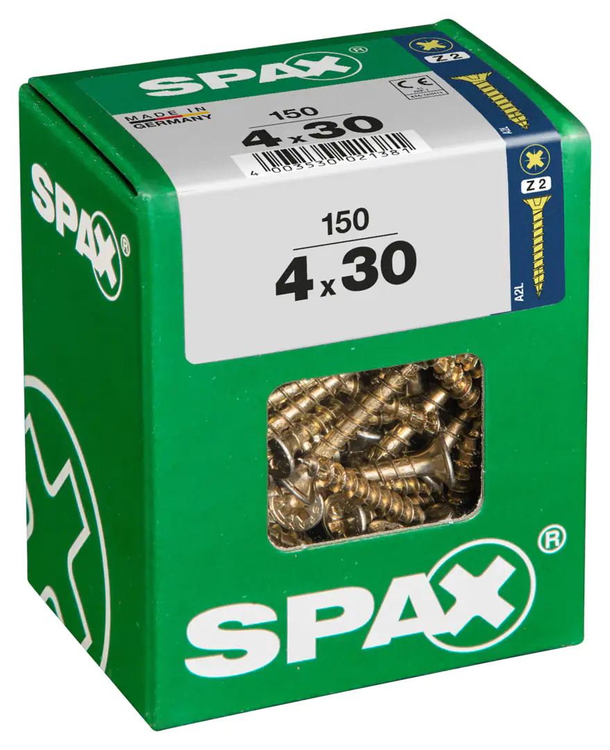 Spax Universalschrauben 4.0 x 30 mm PZ 2 - 150 Stk.