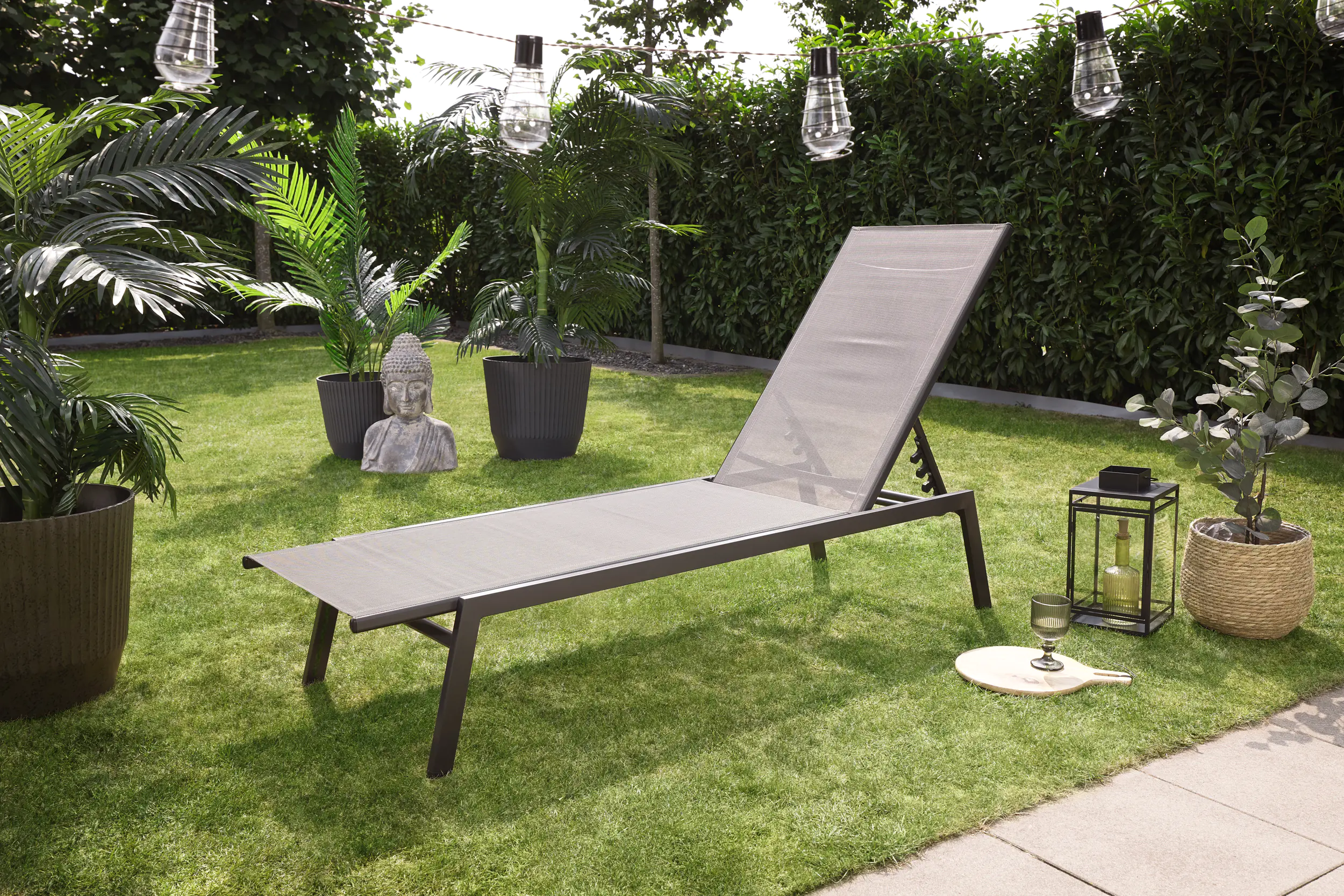 Primaster Gartenliege Lenno 200 cm Stahl
