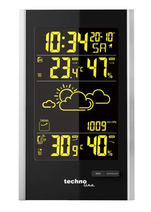Technoline Wetterstation WS 9060 silber schwarz