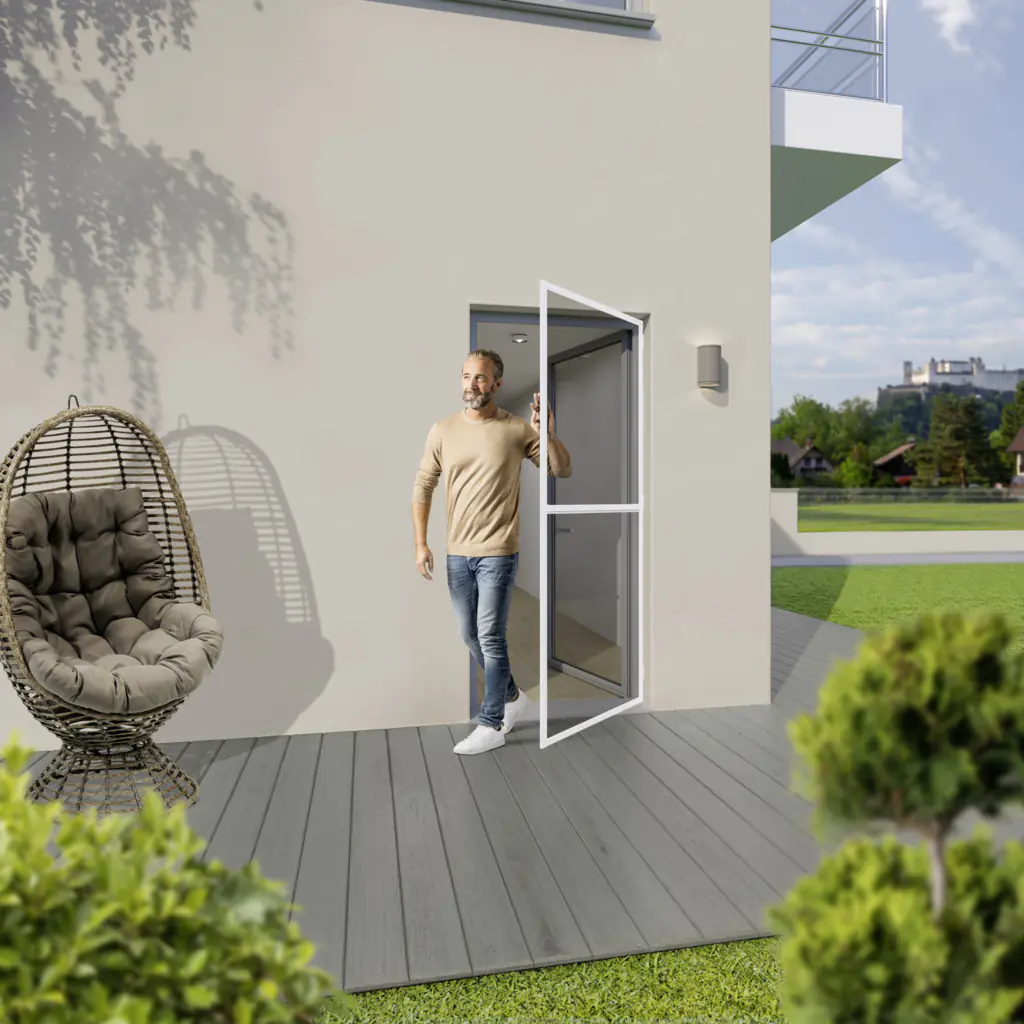 TrendLine Fliegenschutz-Tür 100 x 210 cm schwarz/weiß kürzbar TrendLine Fliegenschutz-Tür 100 x 210 cm schwarz/weiß kürzbar
