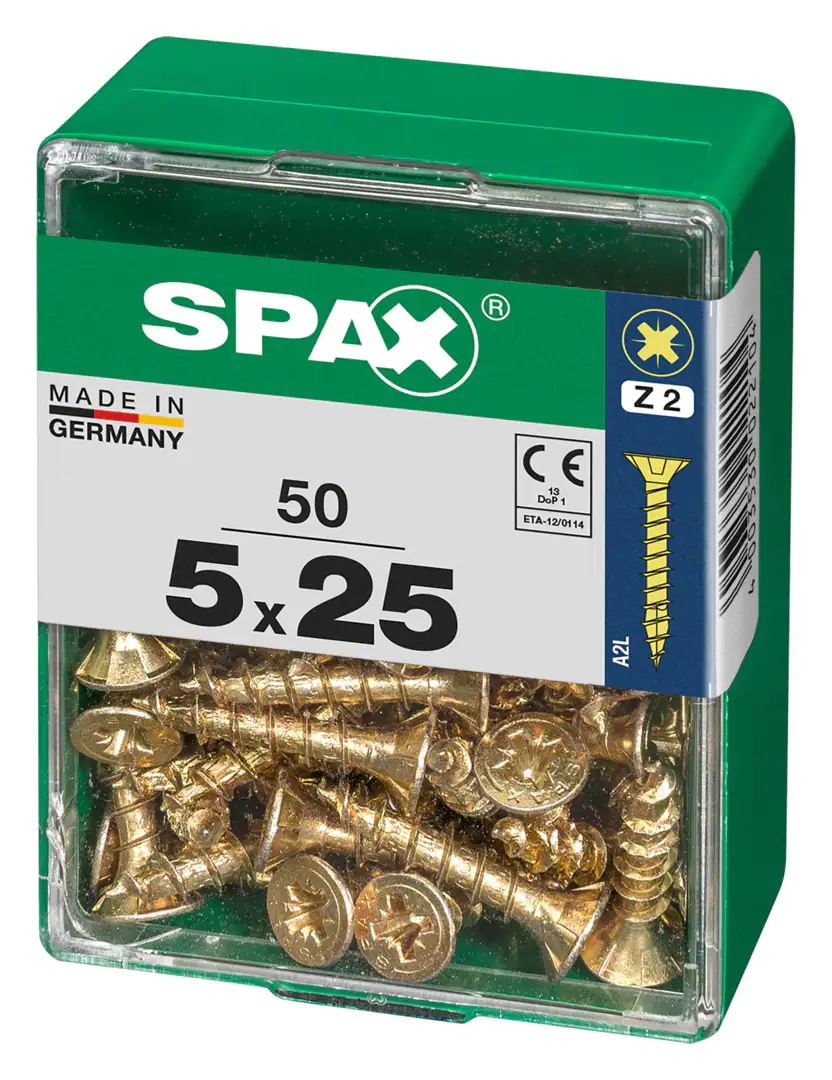 Spax Universalschrauben 5.0 x 25 mm PZ 2 - 50 Stk.