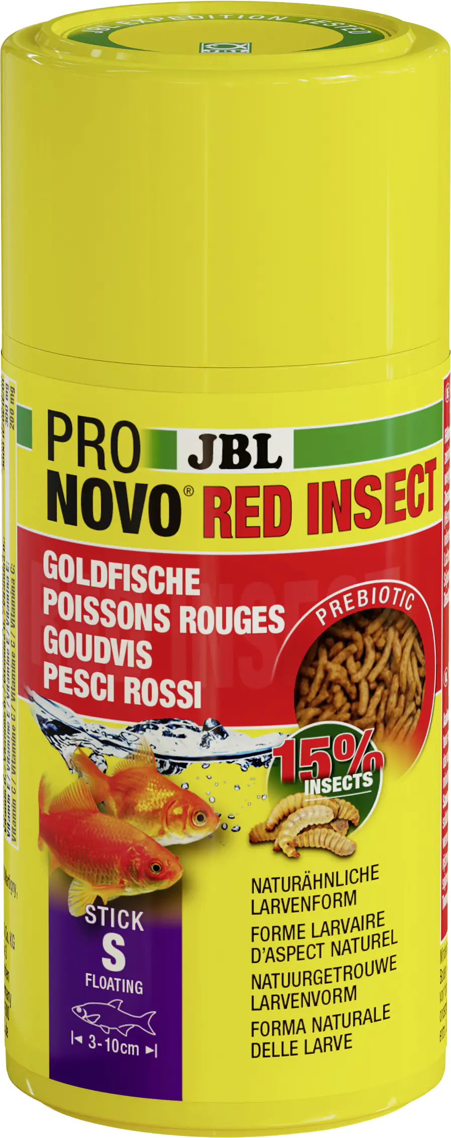 JBL Fischfutter Pronovo RedInsect S Insektensticks Fischfutter 100 ml