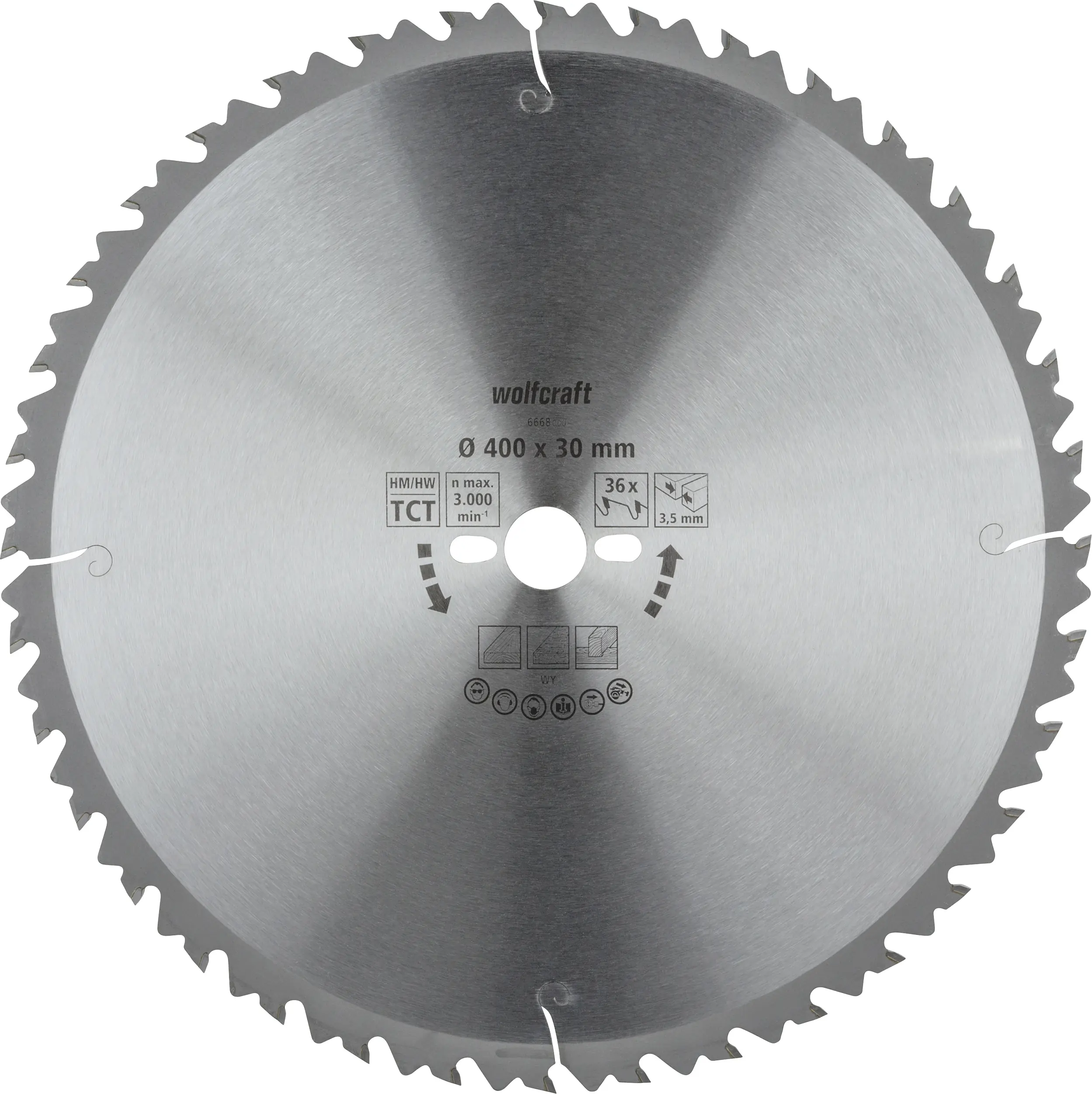 Wolfcraft Kreissägeblatt Serie grün Ø 400 mm Bohrung Ø 30 mm