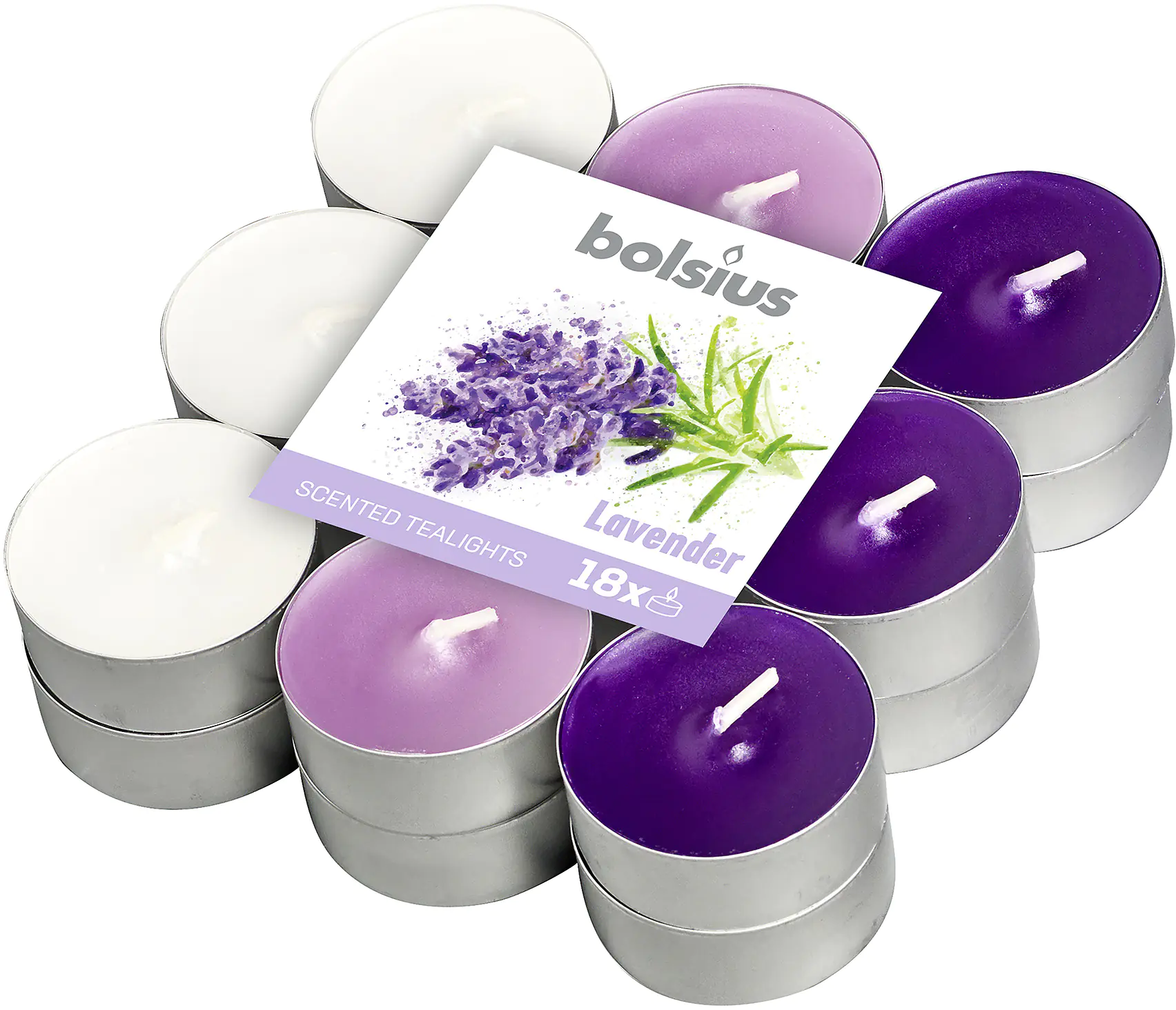 Bolsius Duftteelichter Mango Ø 3,8 cm, 18er Pack