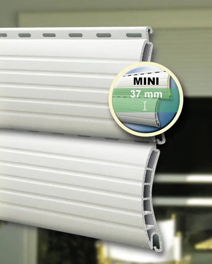 Schellenberg Rollladenprofil System Mini Länge 150 cm, Breite 3,7 cm, grau