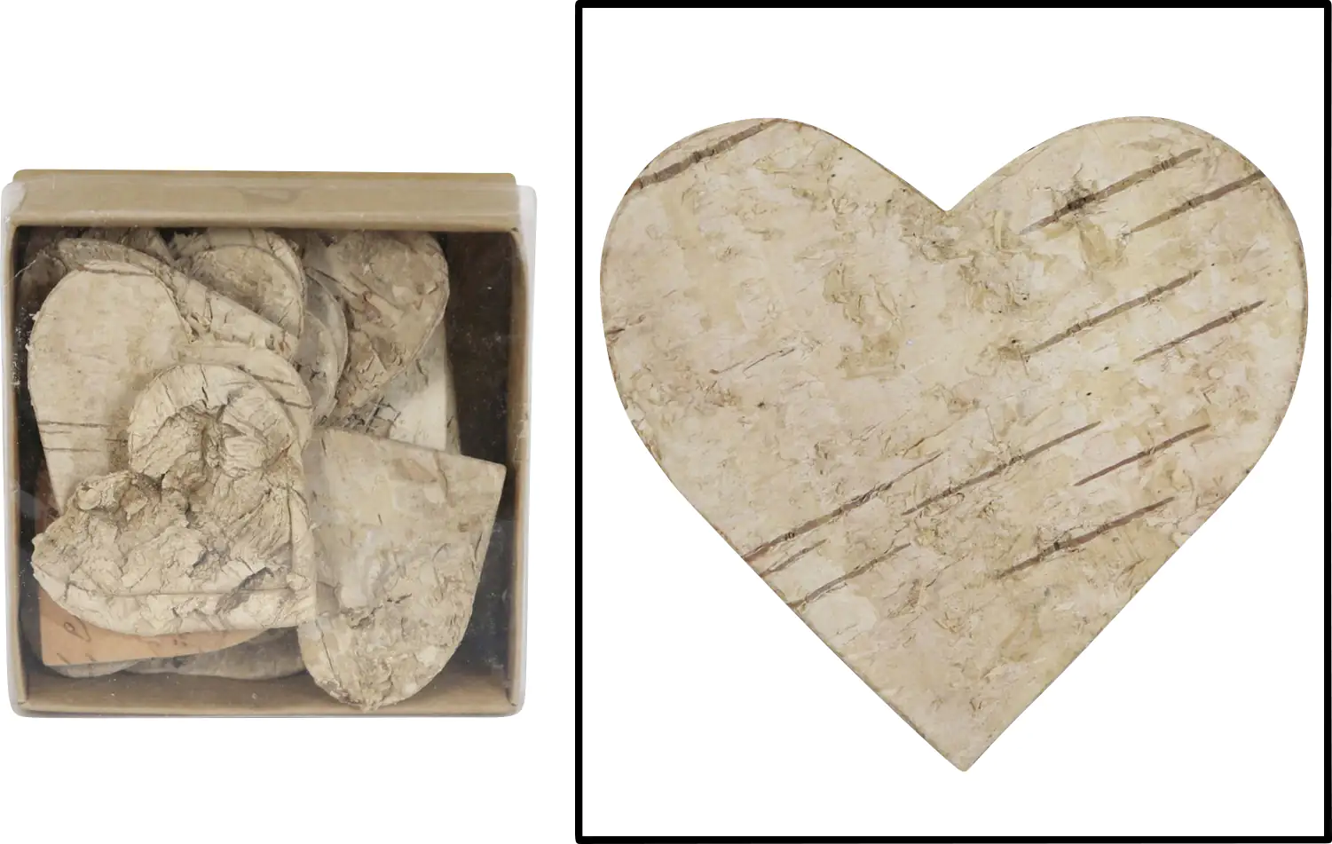 Dijk Herz aus Rinde Ø 6 cm 20 Stück