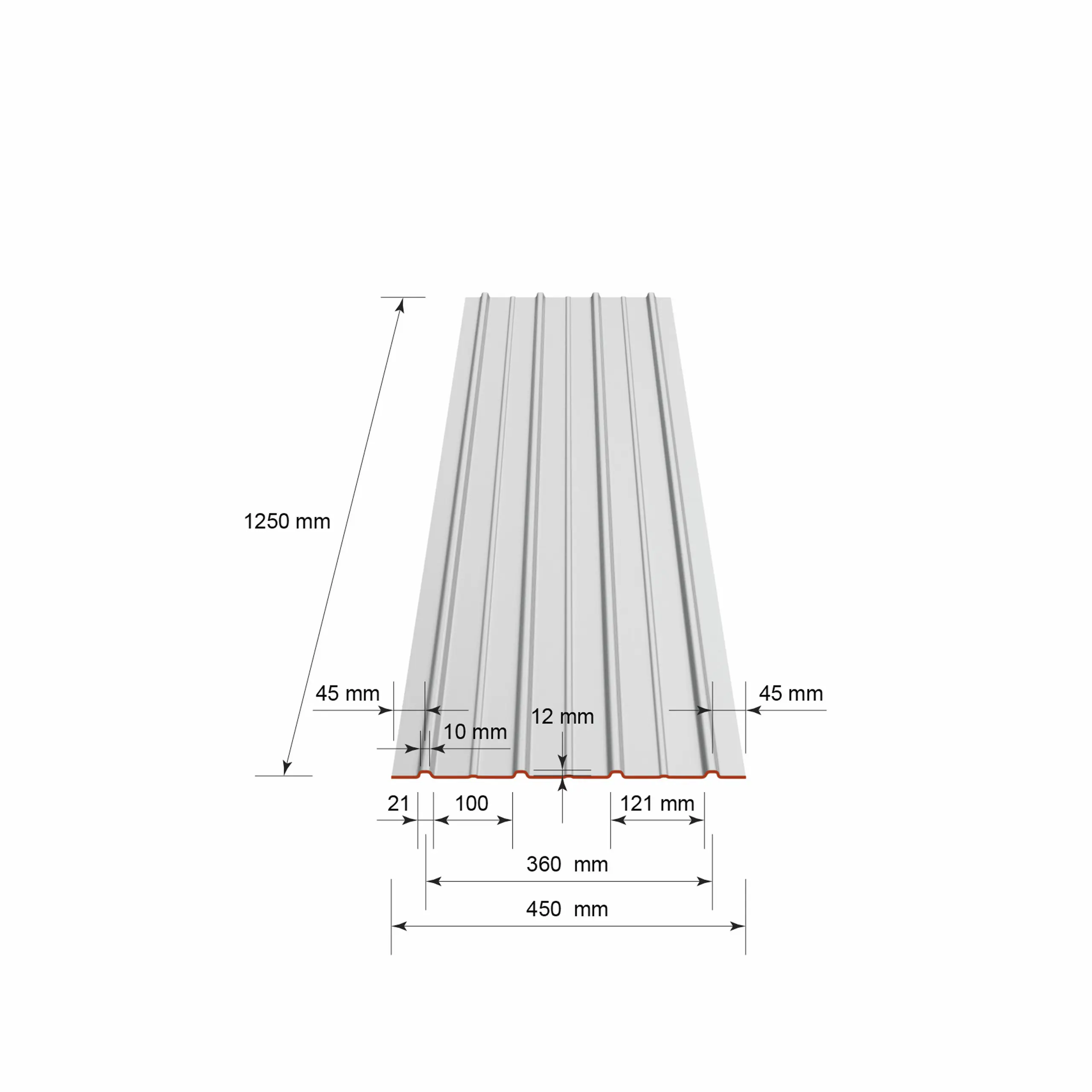 SMART Cover Set H12 Plus Trapez-Abdeckblech inkl. Schrauben Grau RAL 7016 12 Stück