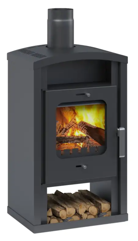 Accente Kaminofen Umea Stahl schwarz  6,0 kW