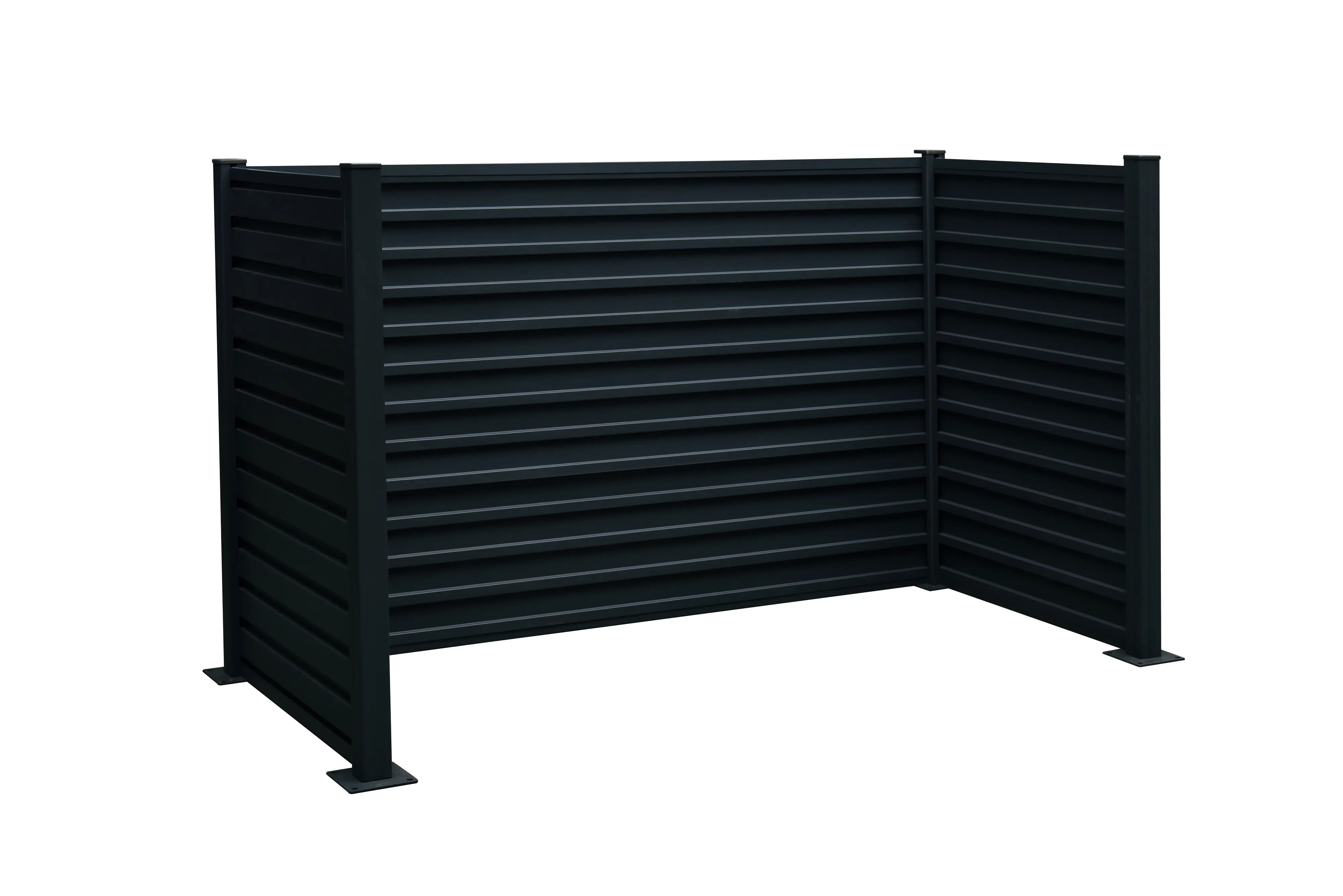 Floraworld Mülltonnen-Sichtschutz aus Stahl für 3 x 240 L Mülltonnen anthrazit