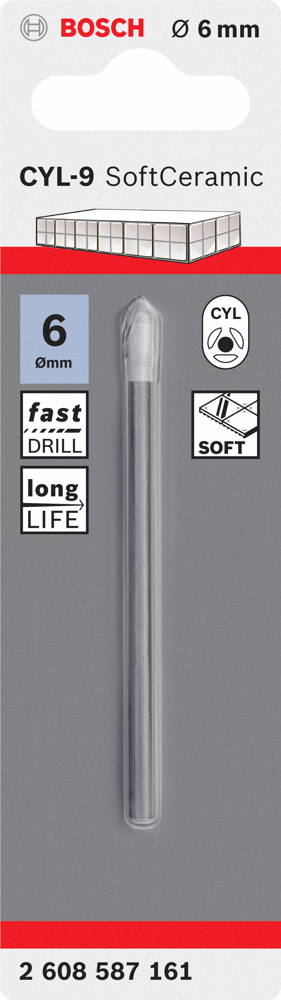 Bosch Fliesenbohrer CYL-9 Ceramic 6 mm