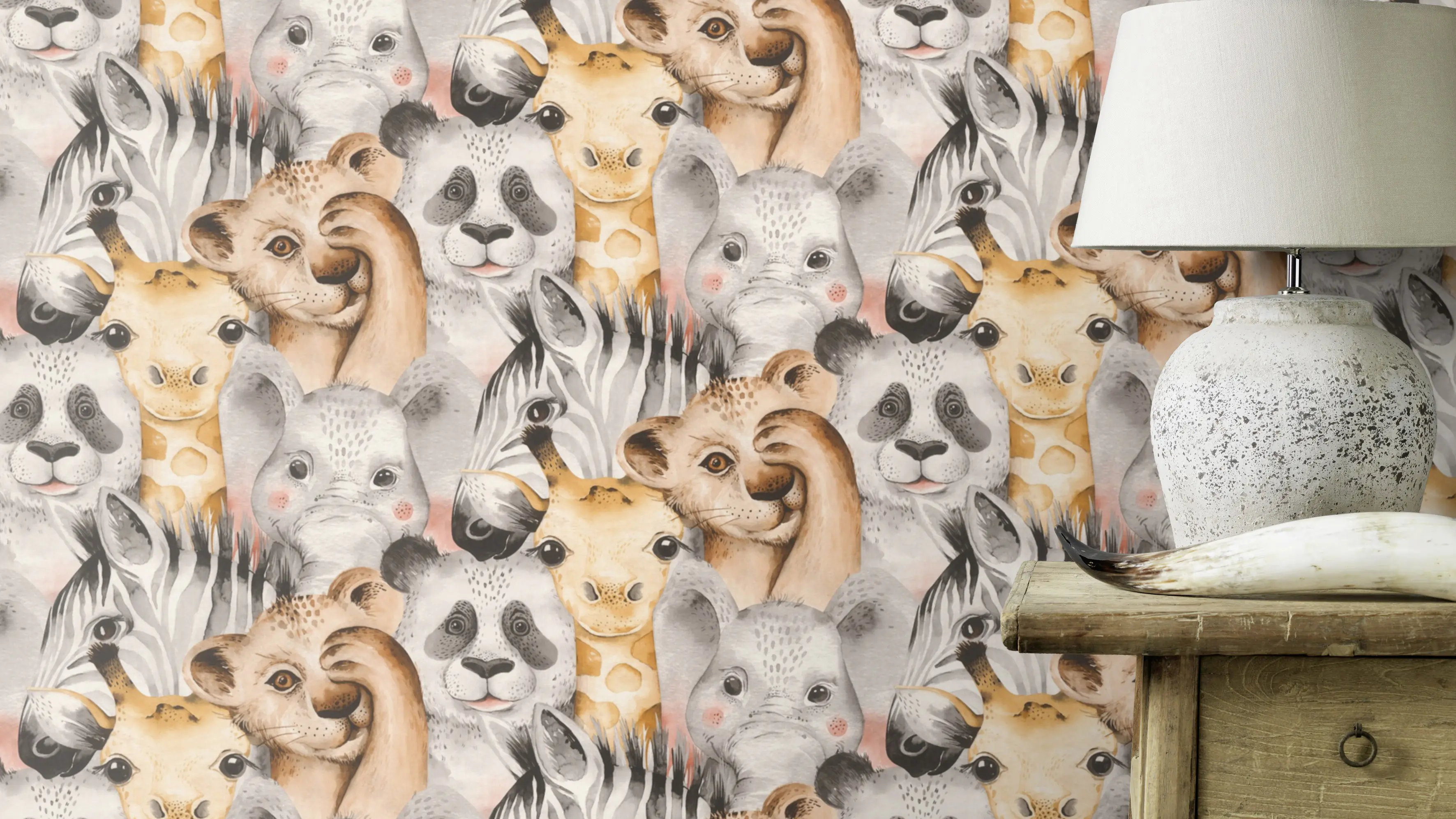 Rasch Vliestapete 252521 Bambino, Tiere bunt, 10,05 x 0,53 m