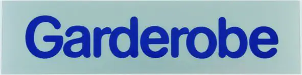 Conacord Klebeschild "Garderobe"