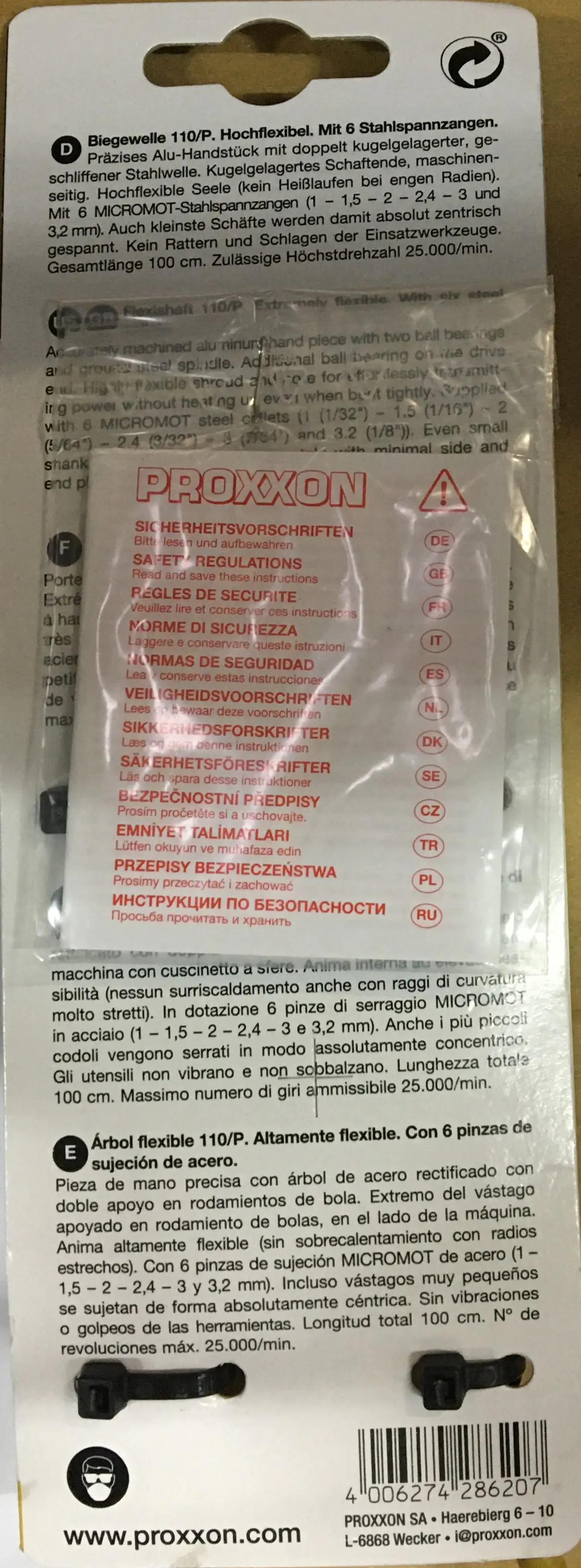 Proxxon Micromot Biegewelle MBW 110/P