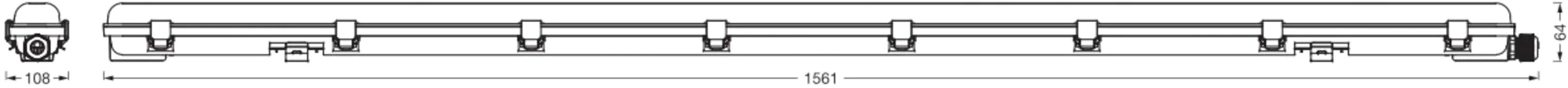 Ledvance LED Feuchtraumleuchte Dampproof Essential 150 cm G13 2x19 W neutralweiß Ledvance LED Feuchtraumleuchte Dampproof Essential 150 cm G13 2x19 W neutralweiß