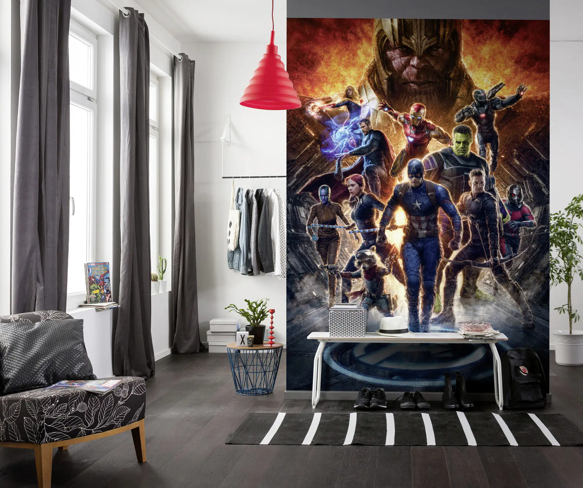 Komar Vlies Fototapete Avengers vs Thanos 200 x 280 cm 