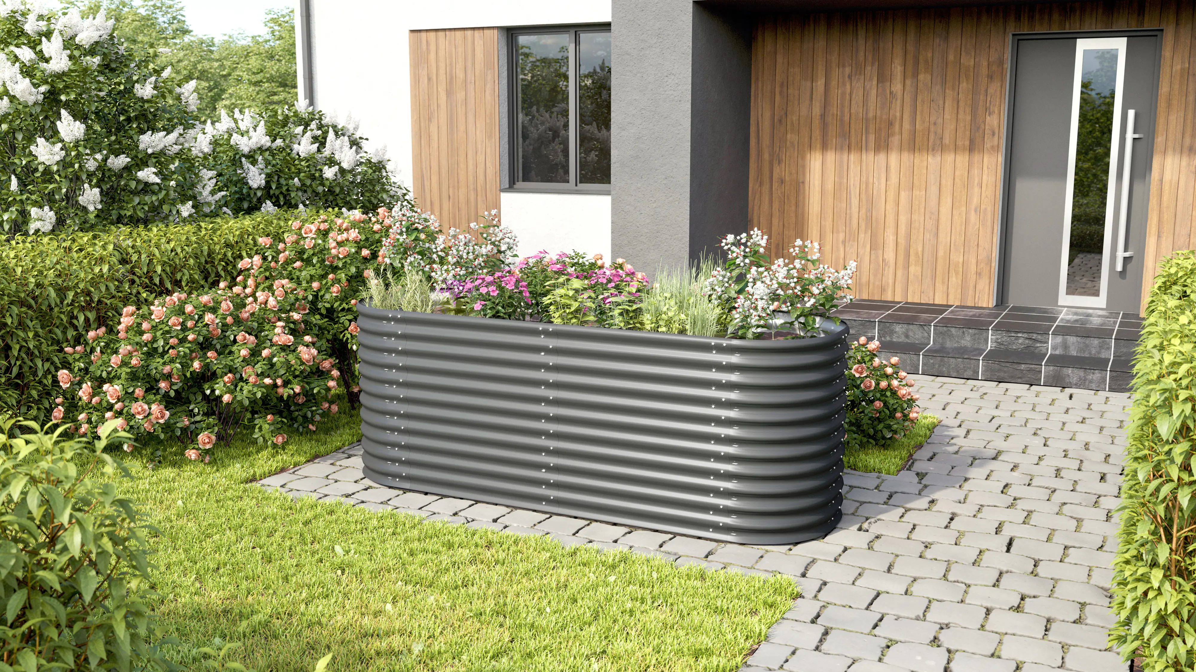 Vitavia Erweiterung Stretched zu Hochbeet 858 80 x 86 cm granit