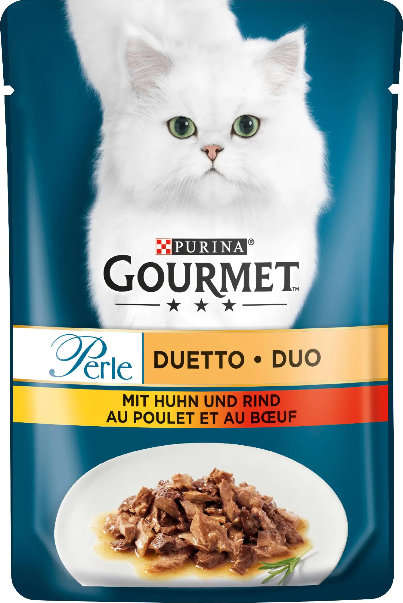 Gourmet Perle Duetto mit Huhn & Rind 85 g Gourmet Perle Duetto mit Huhn & Rind 85 g