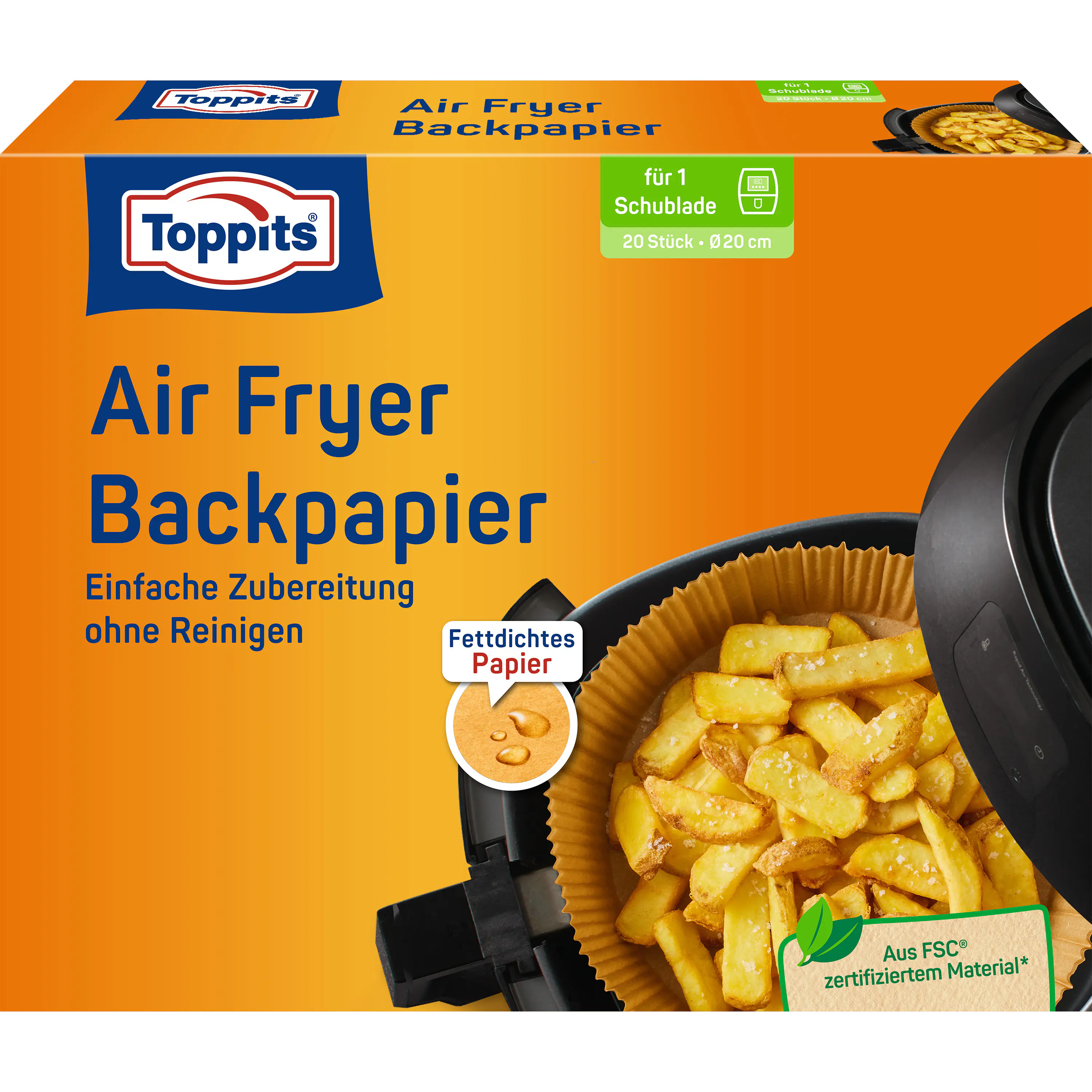 Toppits® Backpapier Air Fryer rund Ø 20 cm
