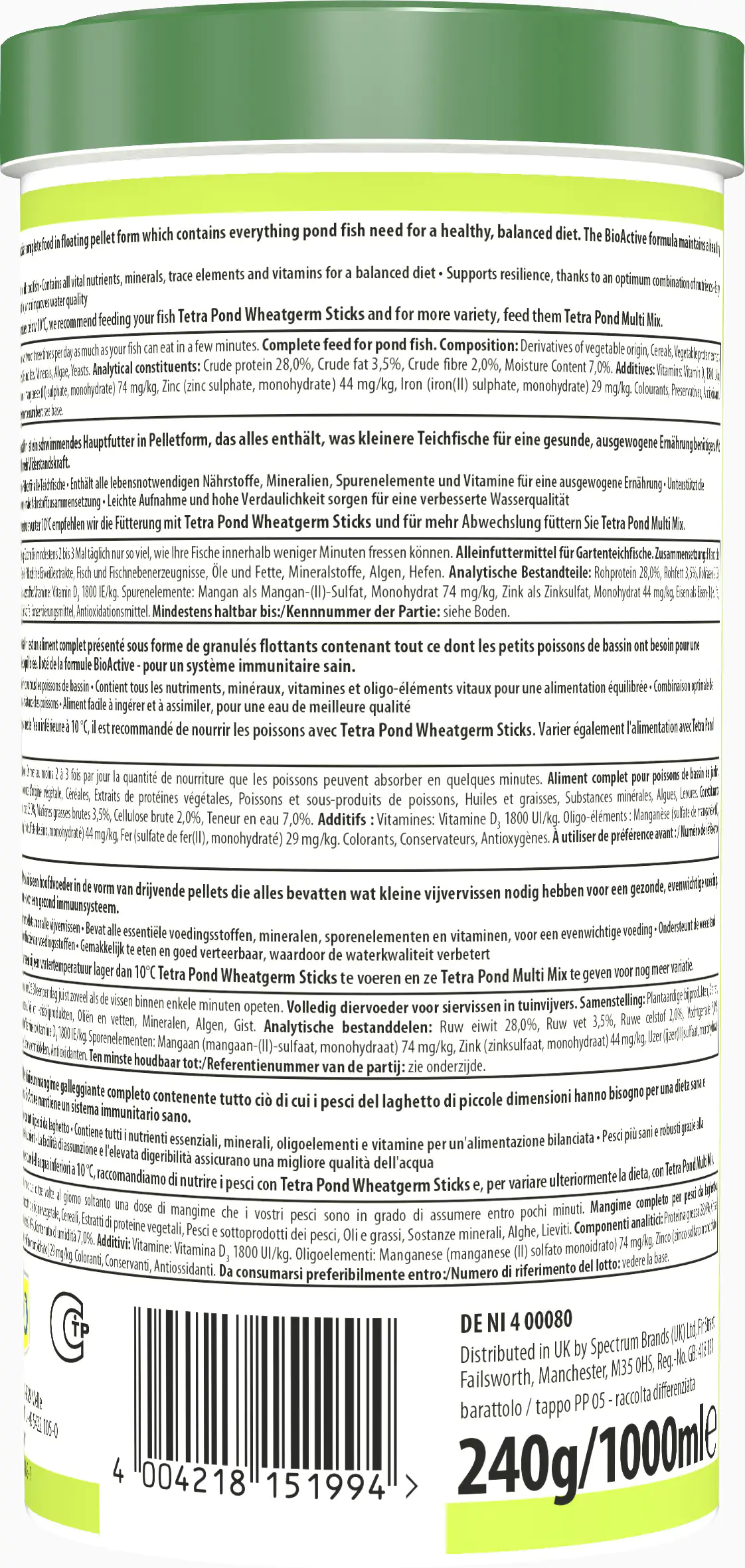 Tetra Pond Pellets 1 L