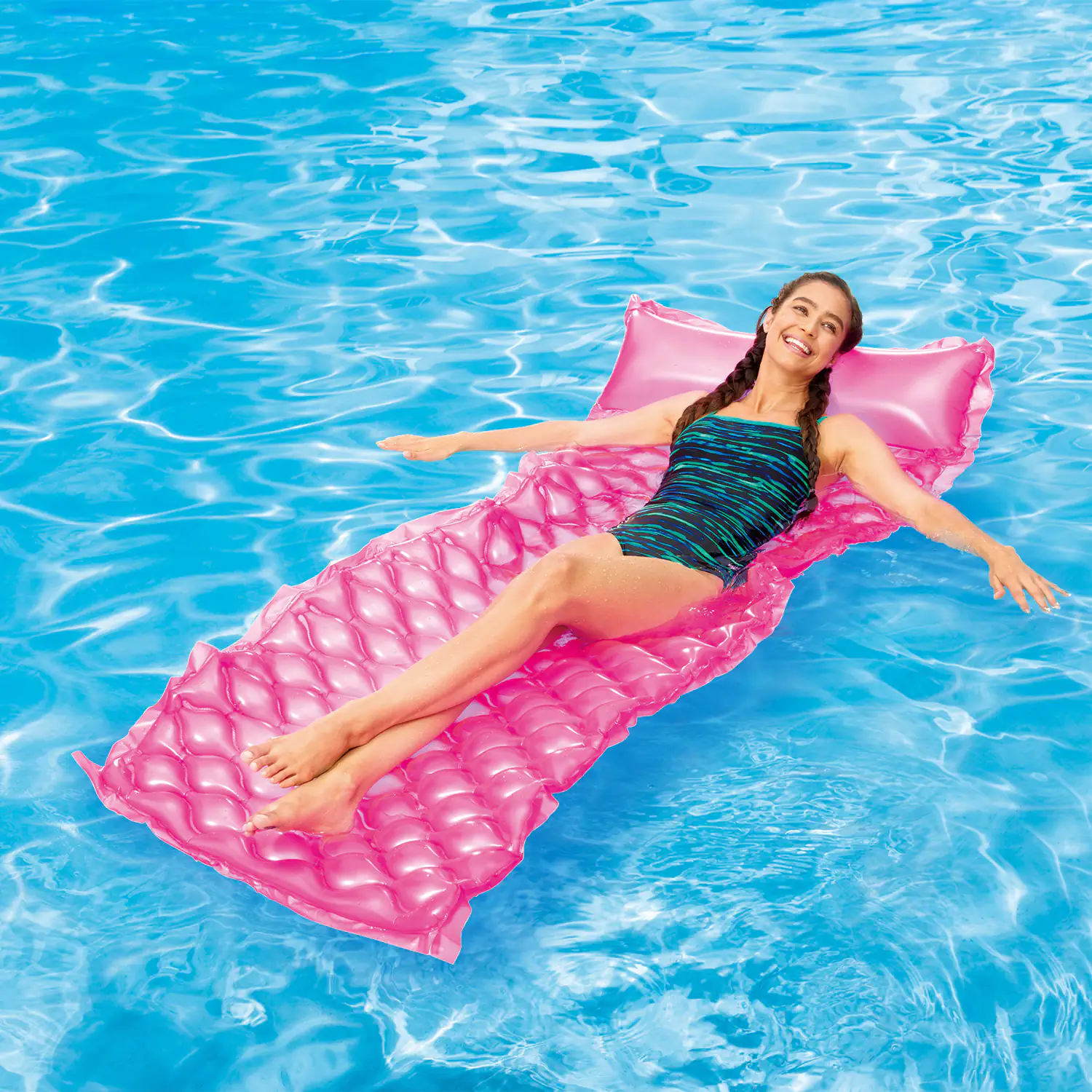 Summer Waves Luftmatratze Komfort rosa 1,75 m x 80 x 17 cm