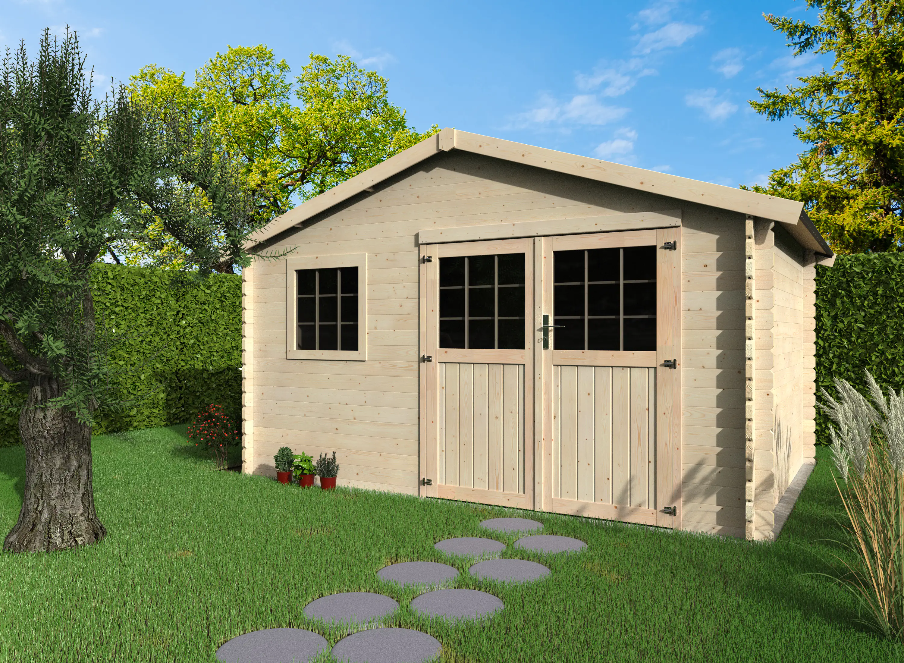 Decor et Jardin Gartenhaus Torcal 400 x 300 cm natur