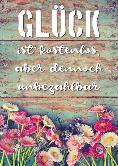 Deco-Canvas Bild - Kostenloses Glück 50 x 70 cm