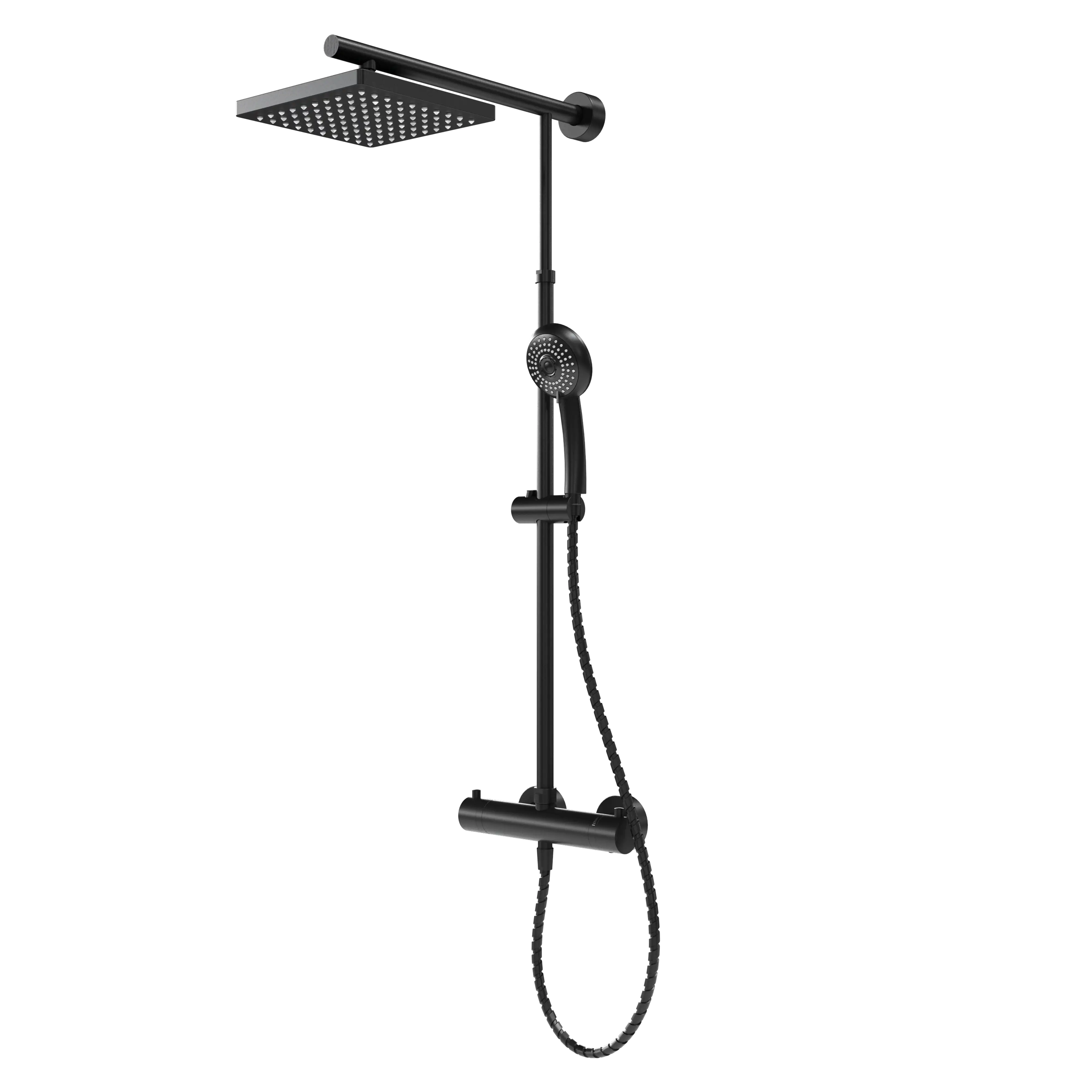 4060991058806 Schulte DuschMaster Rain Classic Black Style mit Thermostat