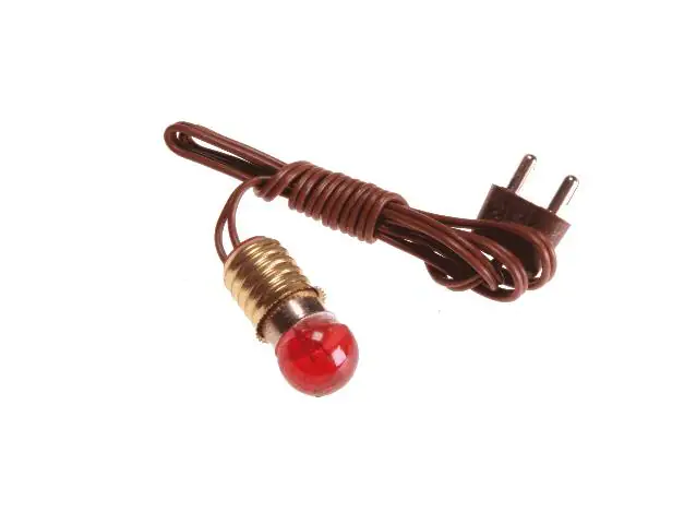 Riffelmacher Lämpchen rotes Glas