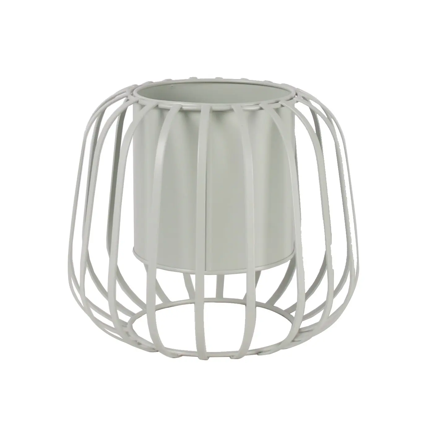 TrendLine Pflanztopf Metall Ø 23,5 x 19,5 cm weiß