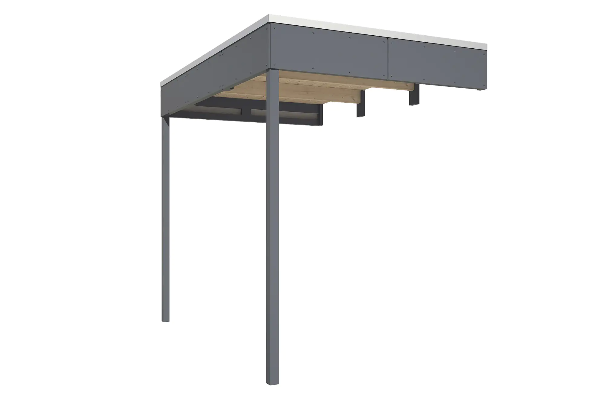 SKAN HOLZ Seitliche Überdachung für CrossCube 168 x 253 cm, Größe 3+4, Schiefergrau 168 x 253 cm, Gr SKAN HOLZ Seitliche Überdachung für CrossCube 168 x 253 cm, Größe 3+4, Schiefergrau 168 x 253 cm, Gr