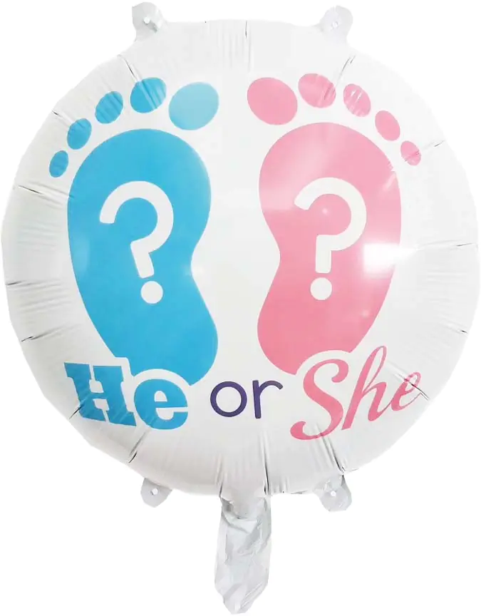 Folienballon Boy or Girl Genderreveal Ø 45 cm 