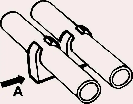 Rohrclip doppelt 15 mm / 25er Pack