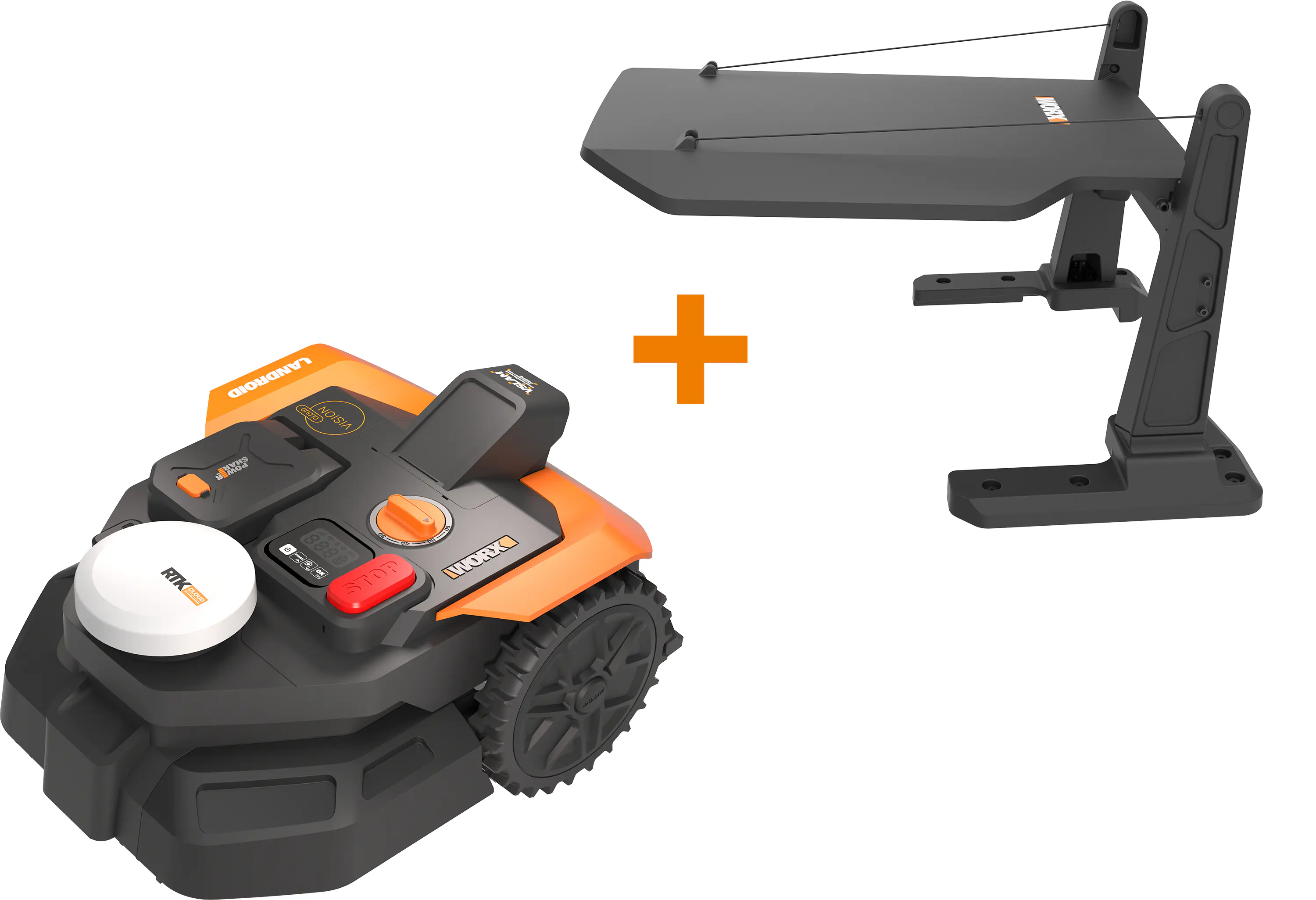 Worx Mähroboter S300 Landroid Vision Cloud  - 18 cm Schnittbreite 300 m² inkl. Garage