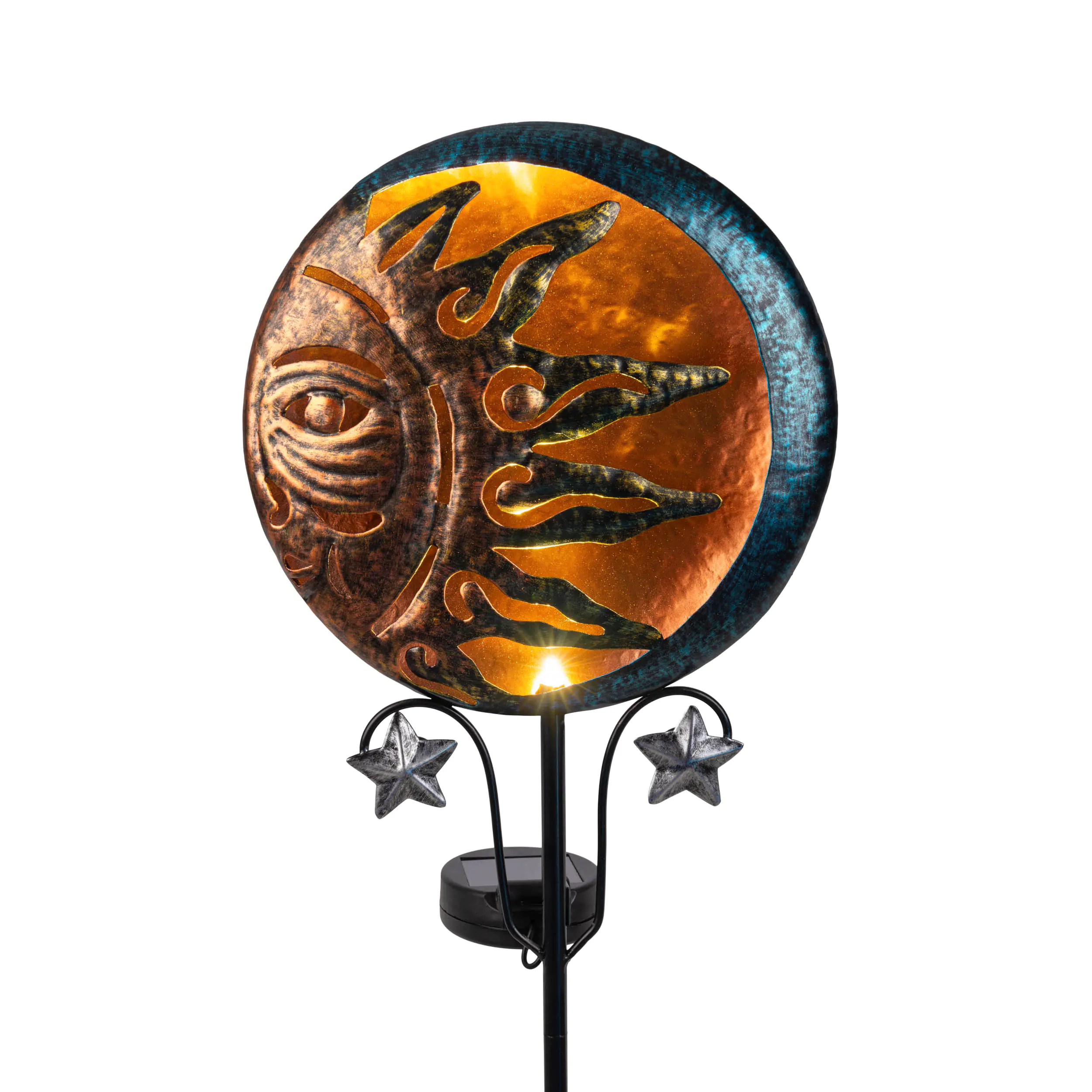 Light & More LED Solarleuchte Sonne schwarz