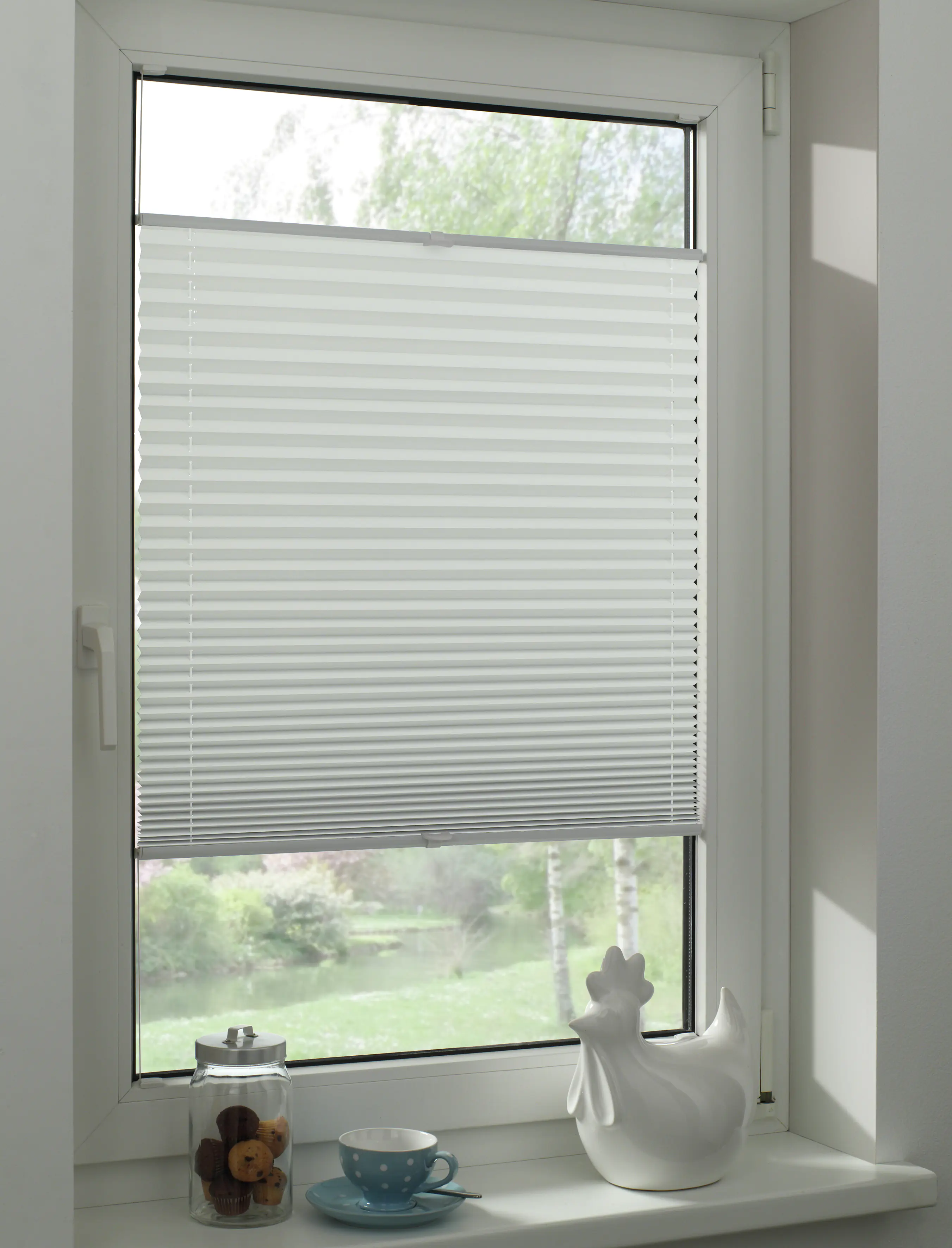 Gardinia Plissee Concept Thermo Abdunklung 45 cm x 130 cm weiß